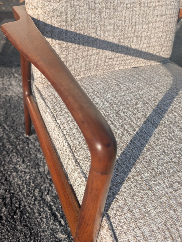 Mid-Century Modern Walnut Side Chairs – Pair