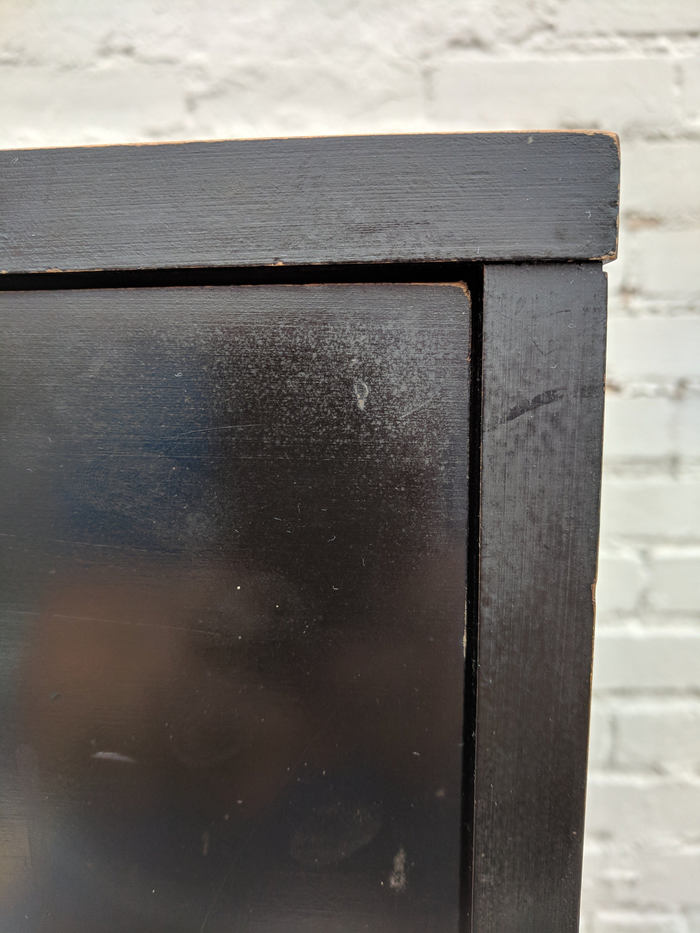 Mid Century Modern Paul McCobb Black Lacquer Three Drawer Dresser