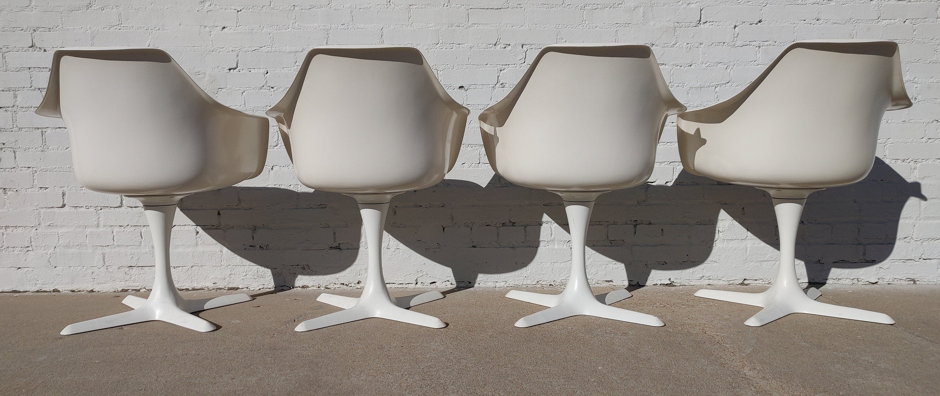 Mid Century Modern Burke Armed Tulip Chairs