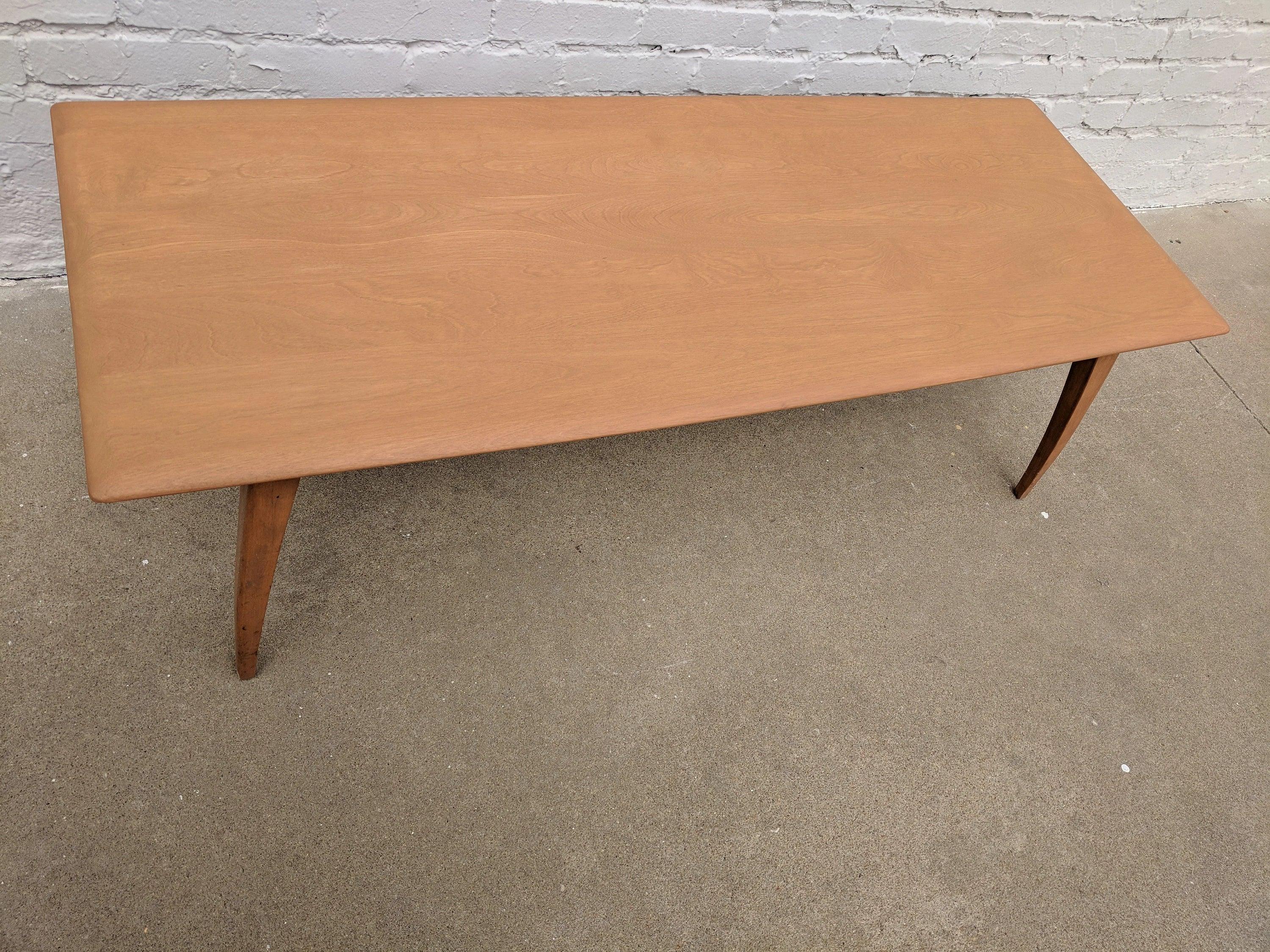 Mid Century Modern Heywood Wakefield Solid Birch Coffee Table