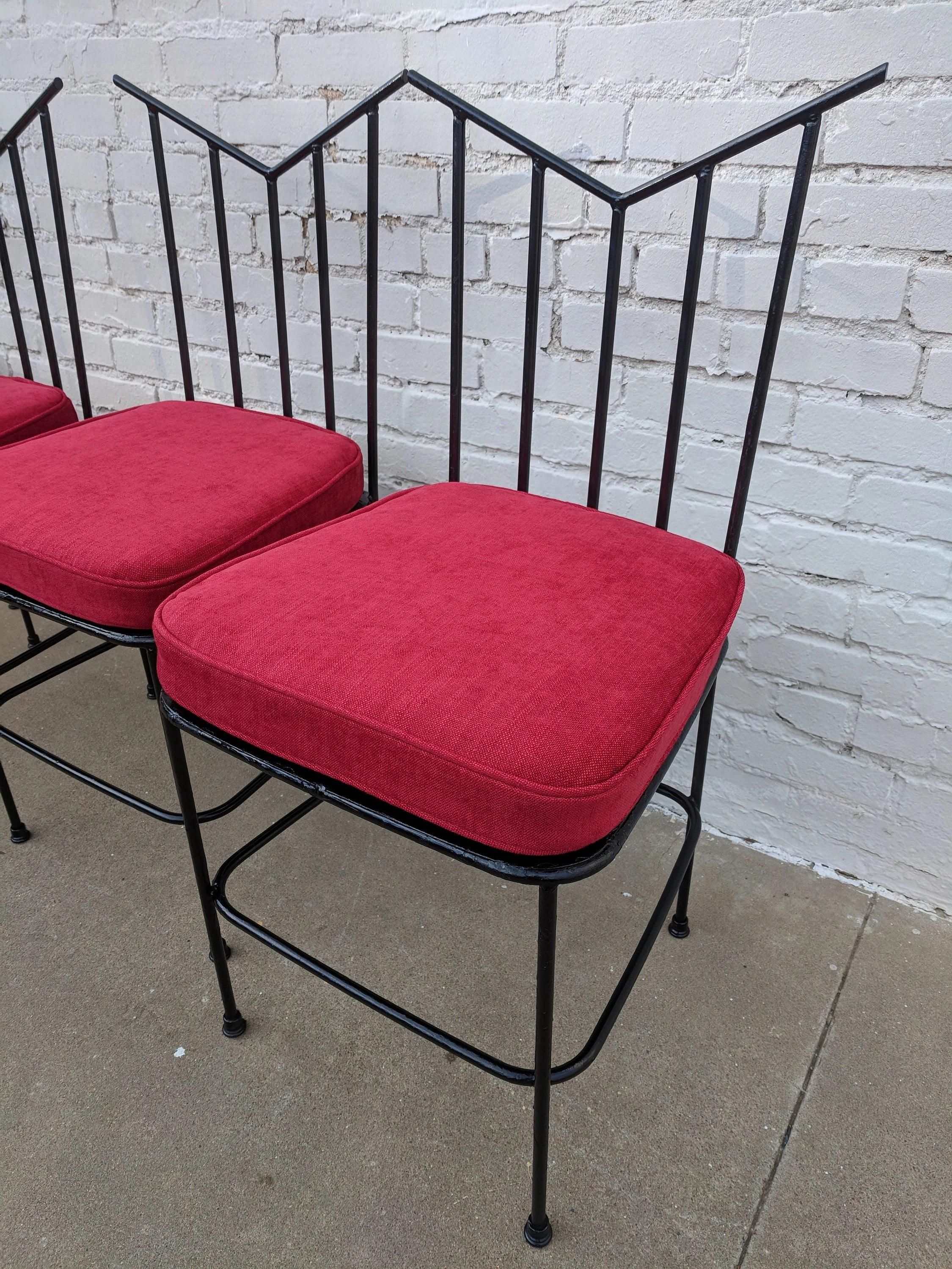 Mid Century Modern Wrought Iron Dining Chairs