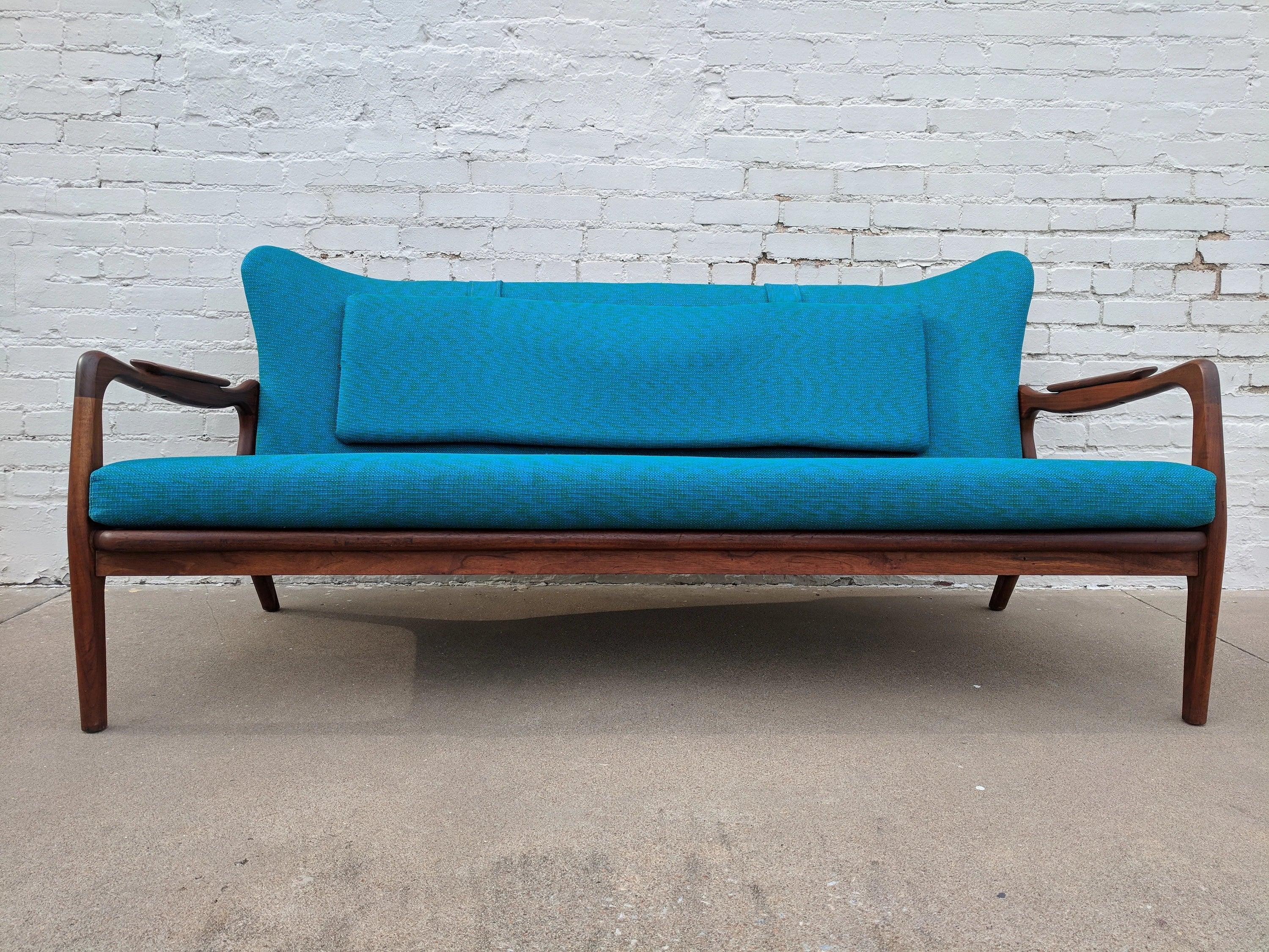 Mid Century Modern Adrian Pearsall Sculptura Sofa Loveseat