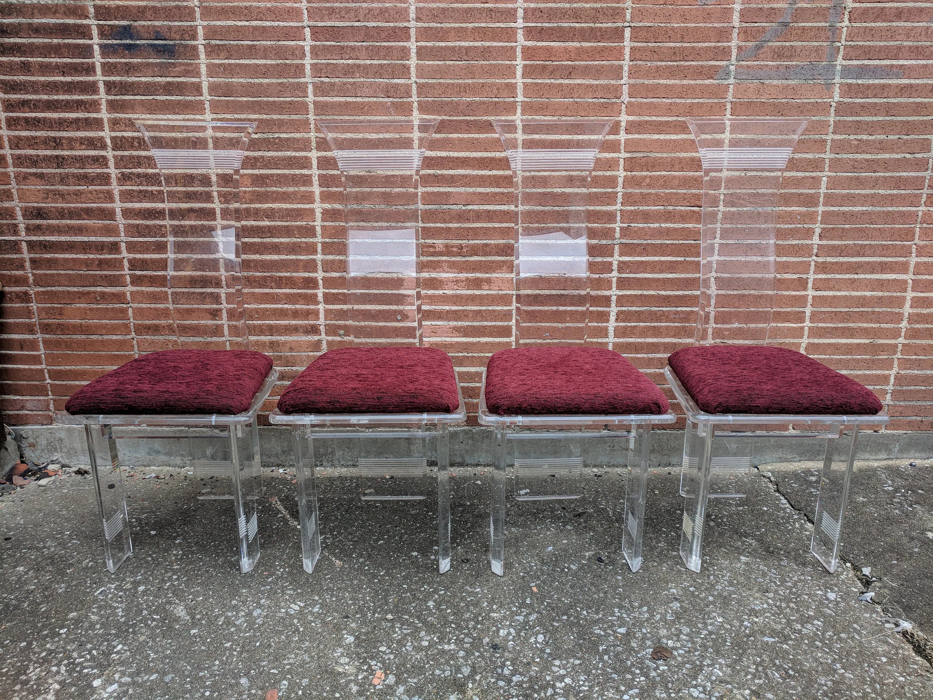 Mid Century Modern Acrylicore Lucite Dining Chairs