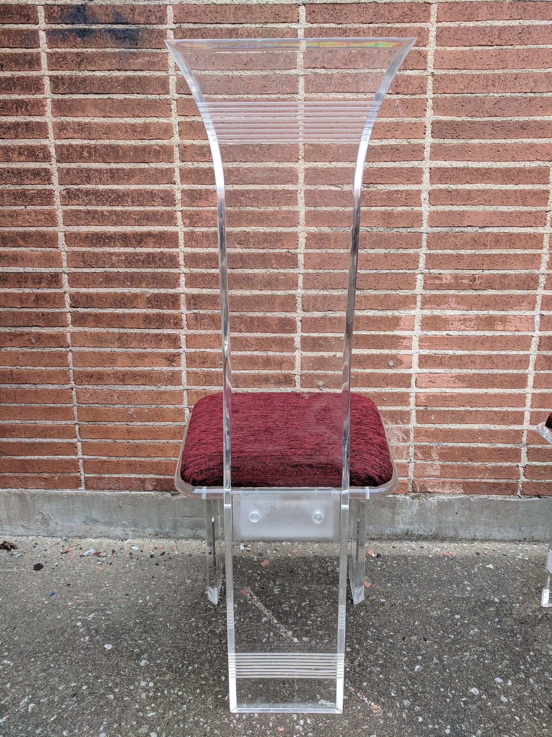 Mid Century Modern Acrylicore Lucite Dining Chairs