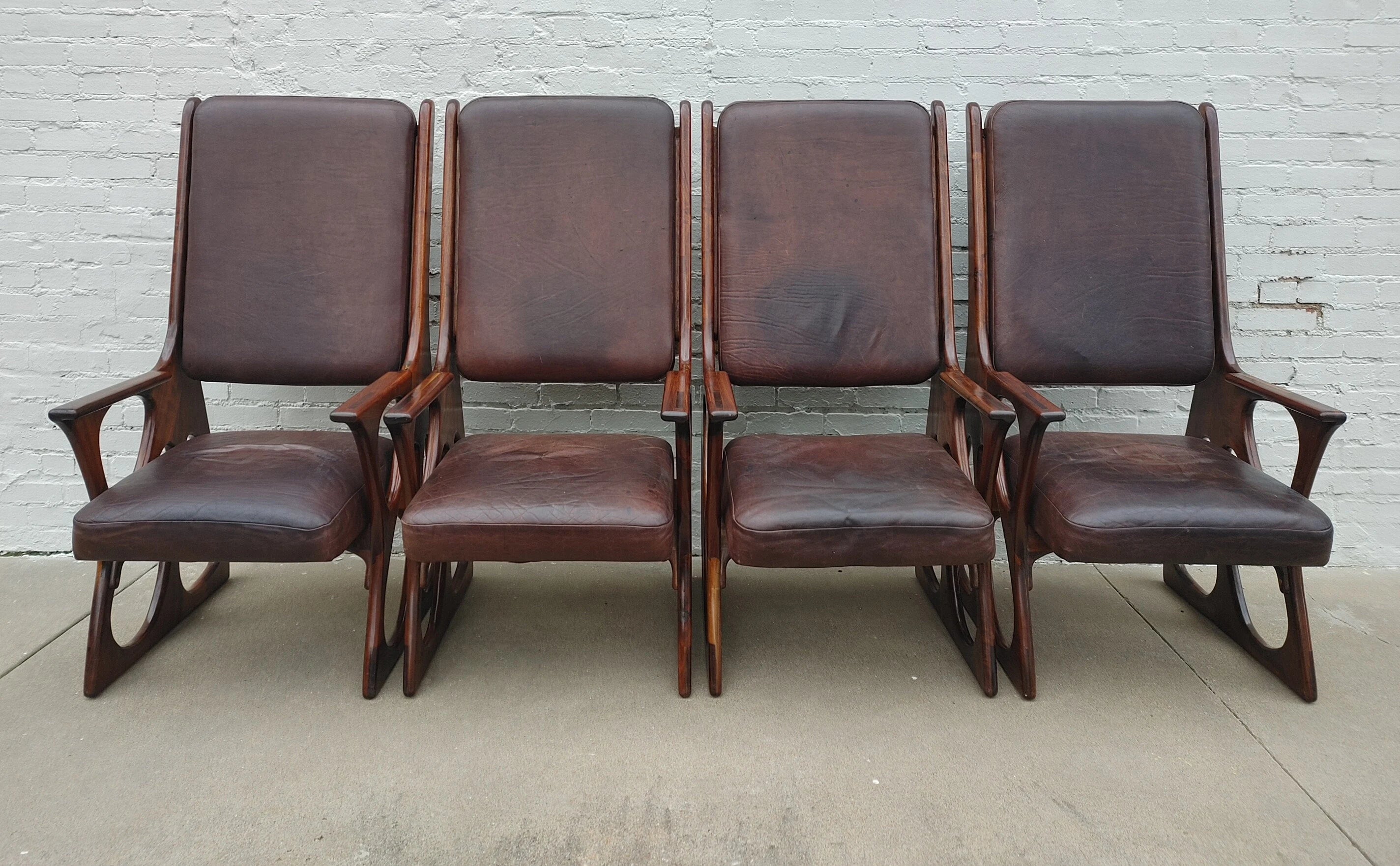 American Studio Craft Wendell Castle Inspired Chairs Set of Four