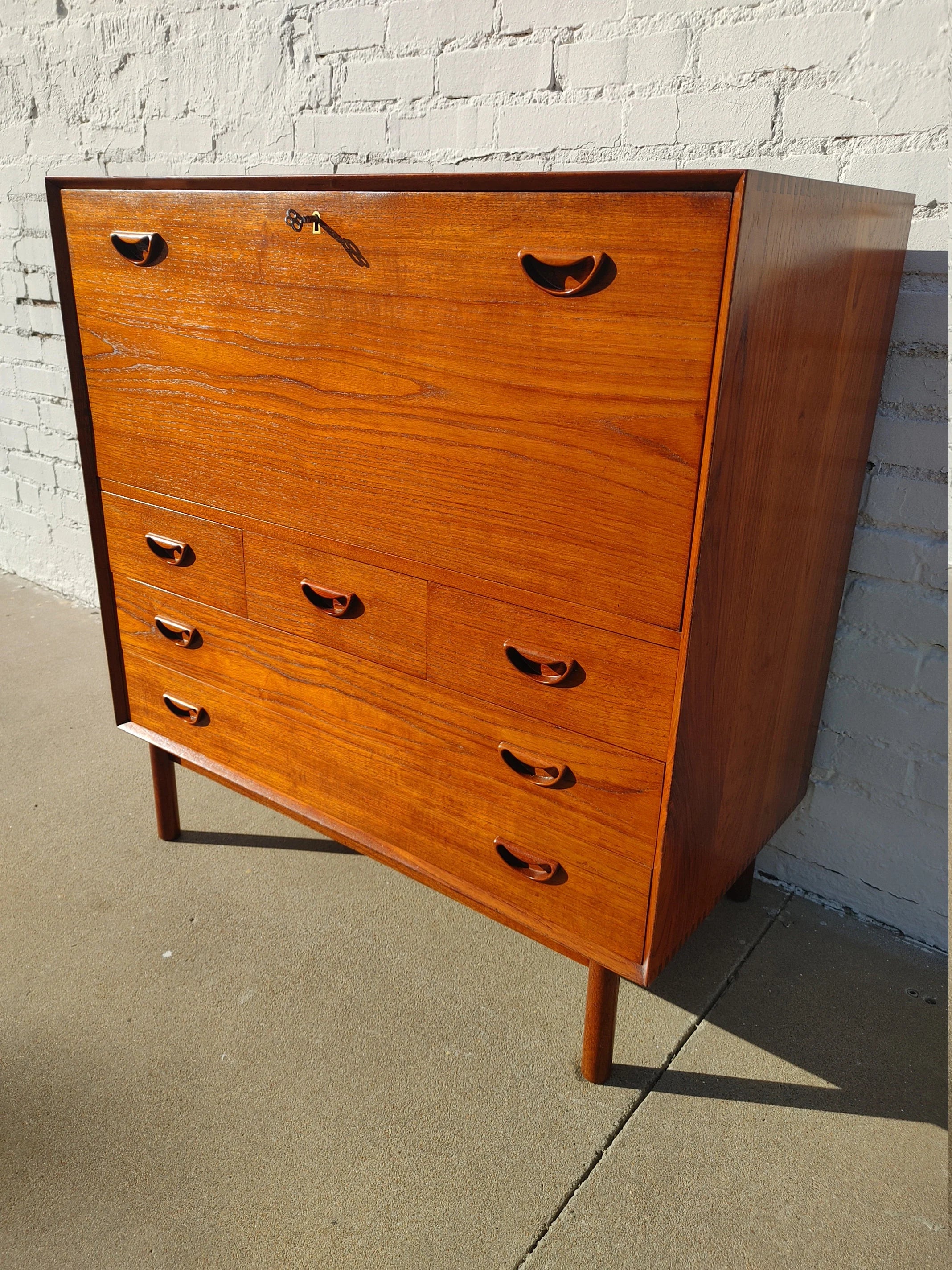 Mid Century Modern Hvidt & Molgaard Teak Secretary