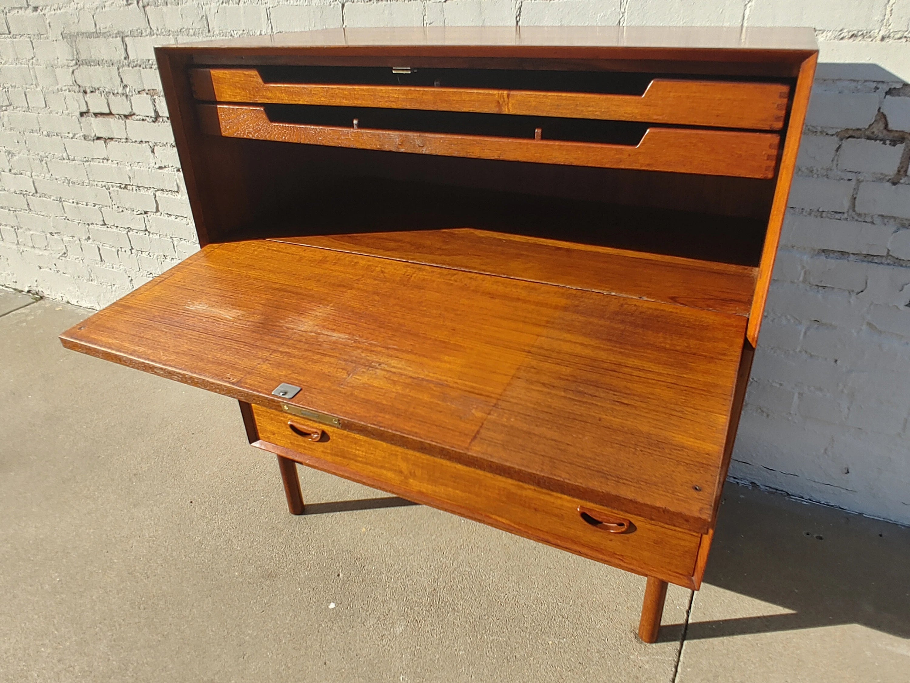 Mid Century Modern Hvidt & Molgaard Teak Secretary