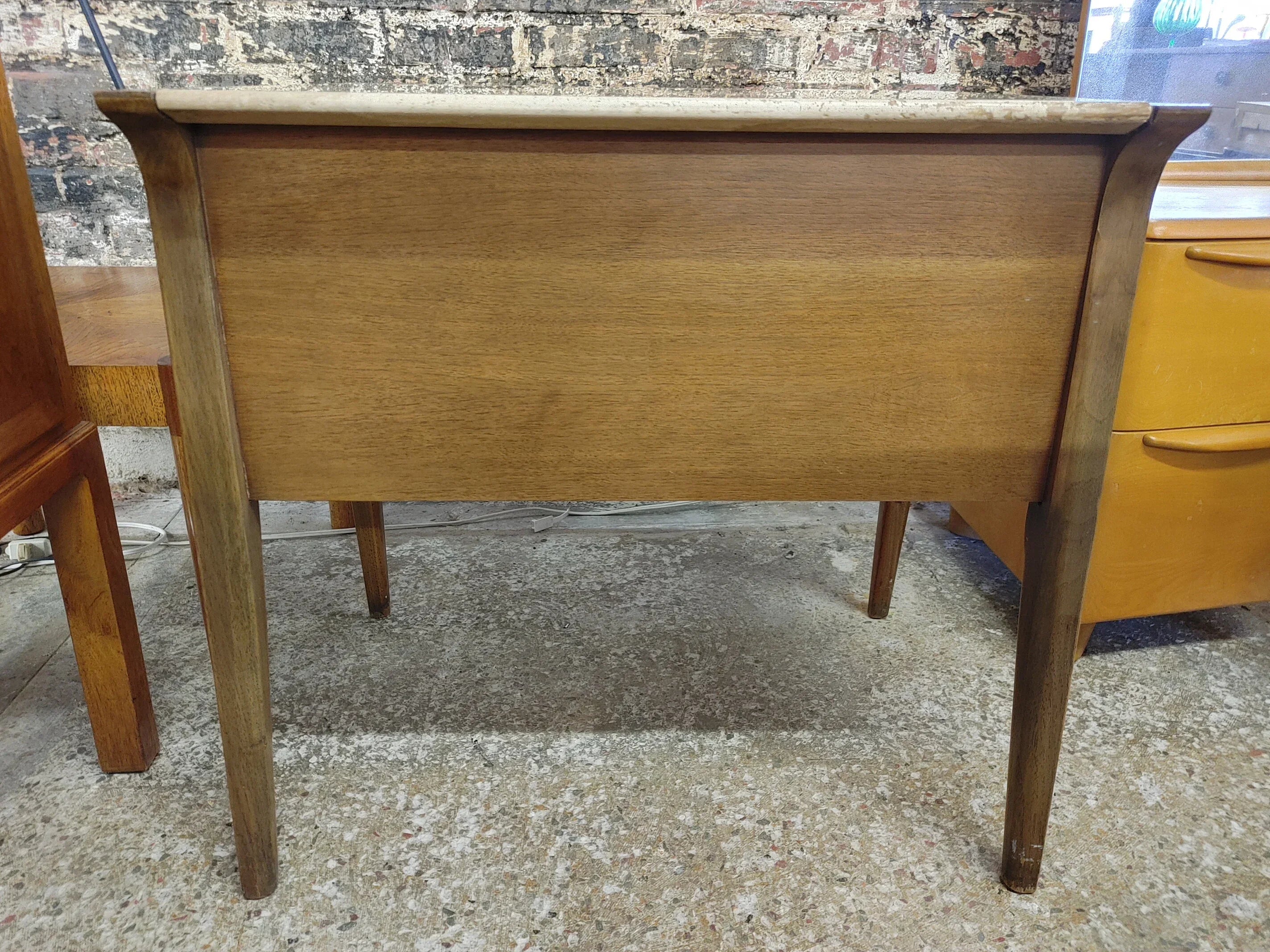 Mid Century Modern Drexel Profile Marble Top Cabinet