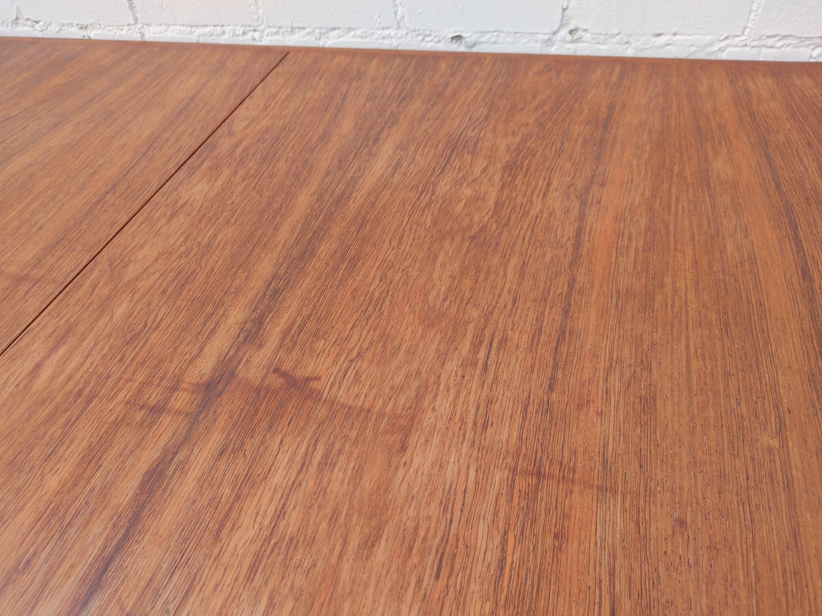 Mid Century Modern Rosewood Dining Table with Hidden Leaf
