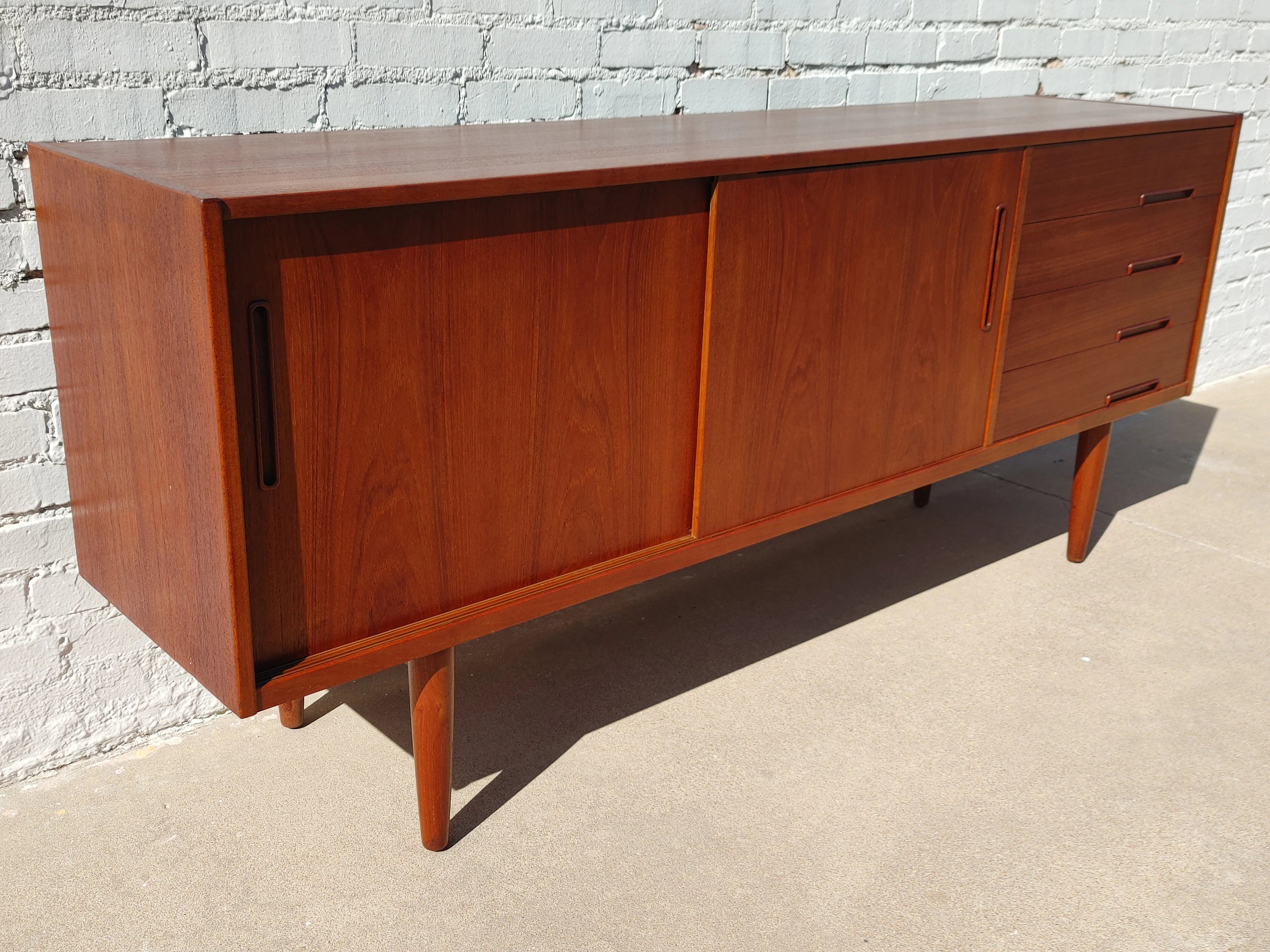 Mid Century Modern Swedish Teak Credenza Attributed to Troeds