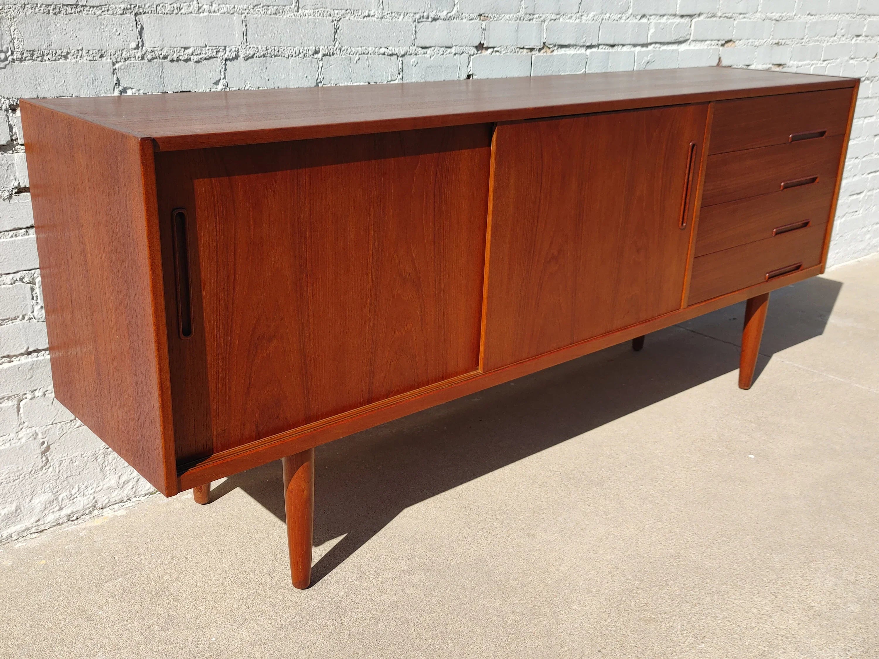 Mid Century Modern Swedish Teak Credenza Attributed to Troeds