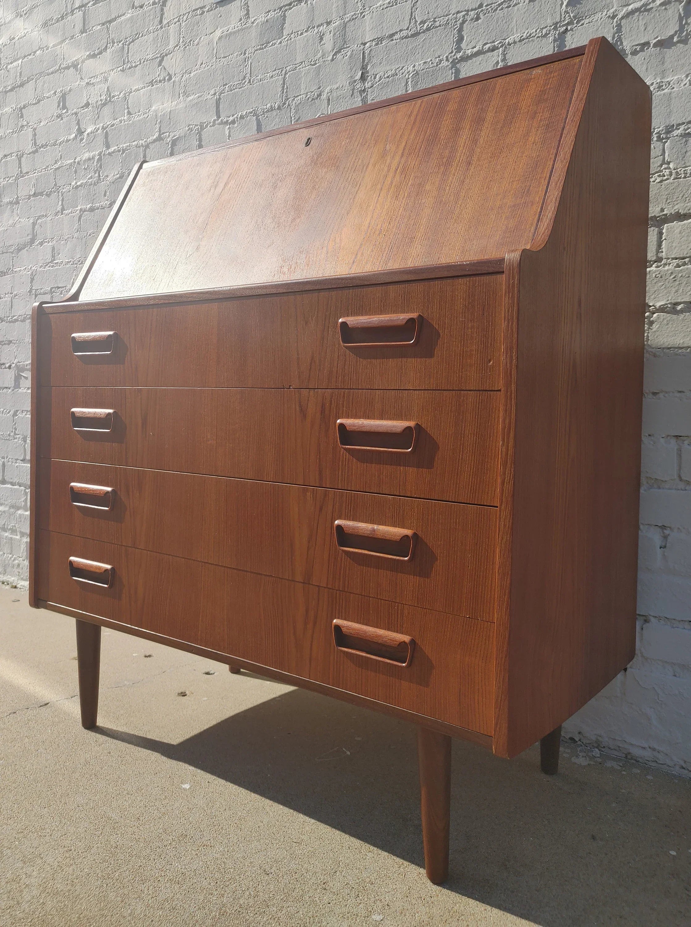 Mid Century Modern Scandinavian Teak Secretary