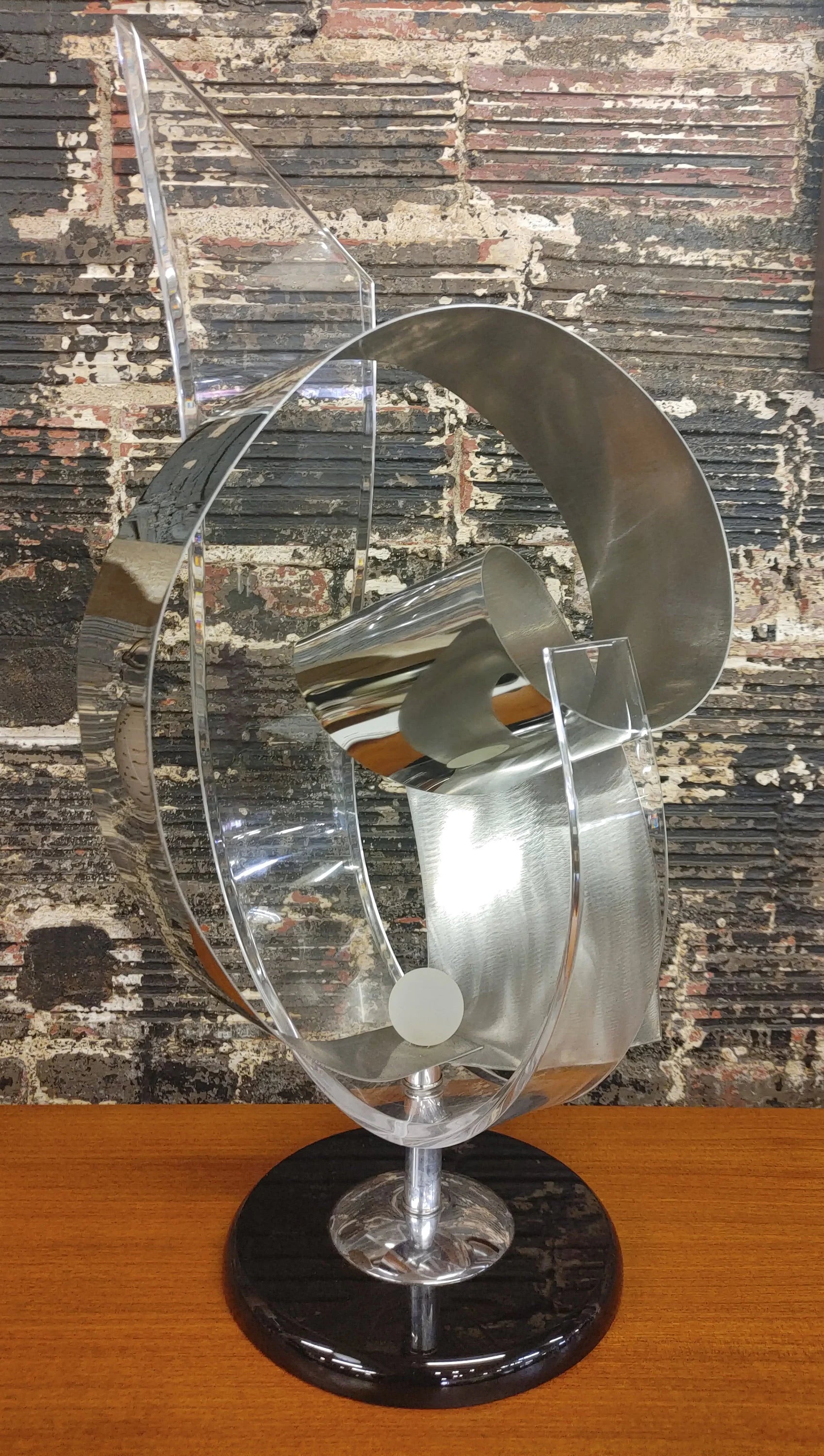 Schlomi Haziza Acrylic and Stainless Steel Sculpture