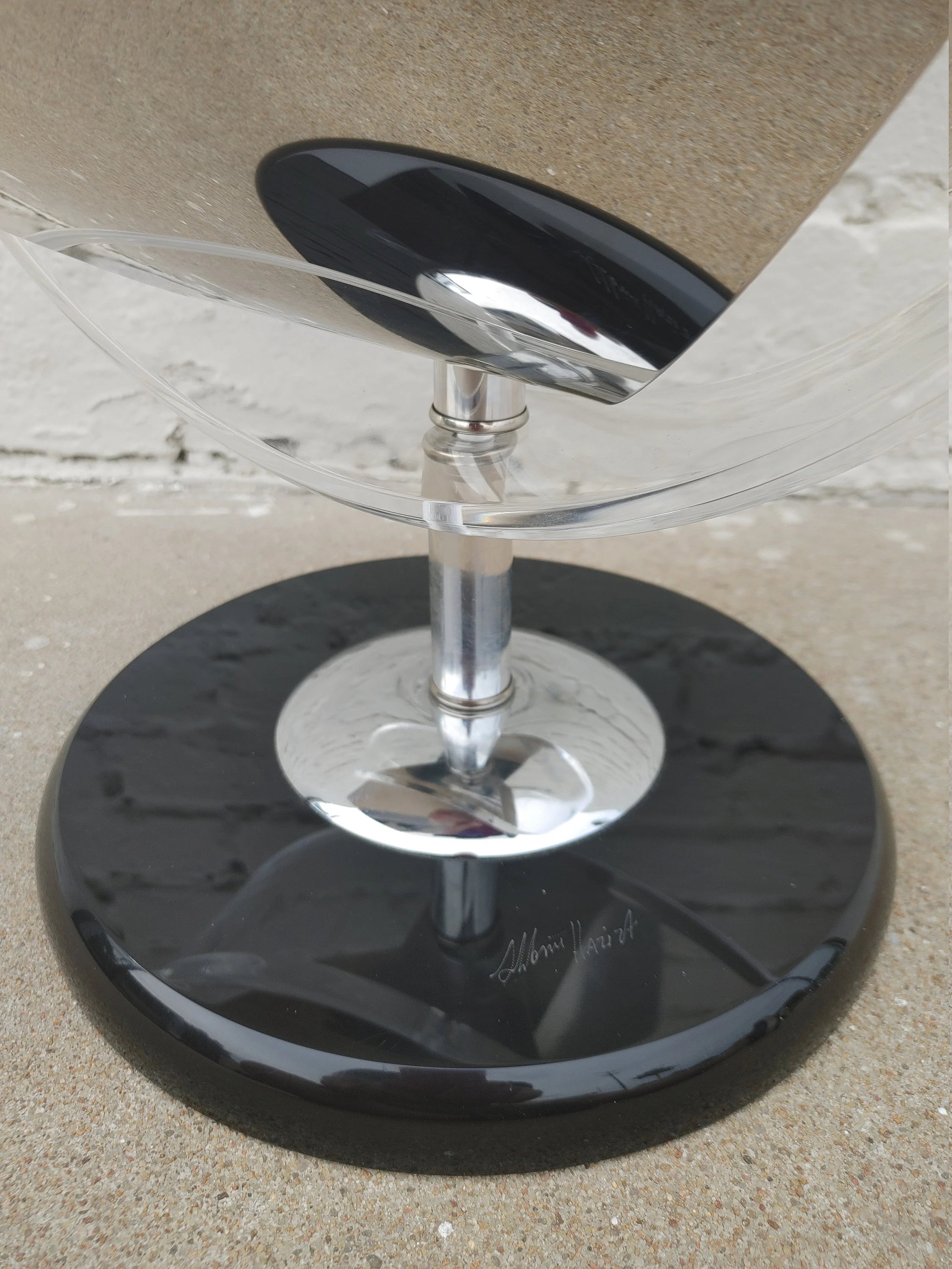 Schlomi Haziza Acrylic and Stainless Steel Sculpture
