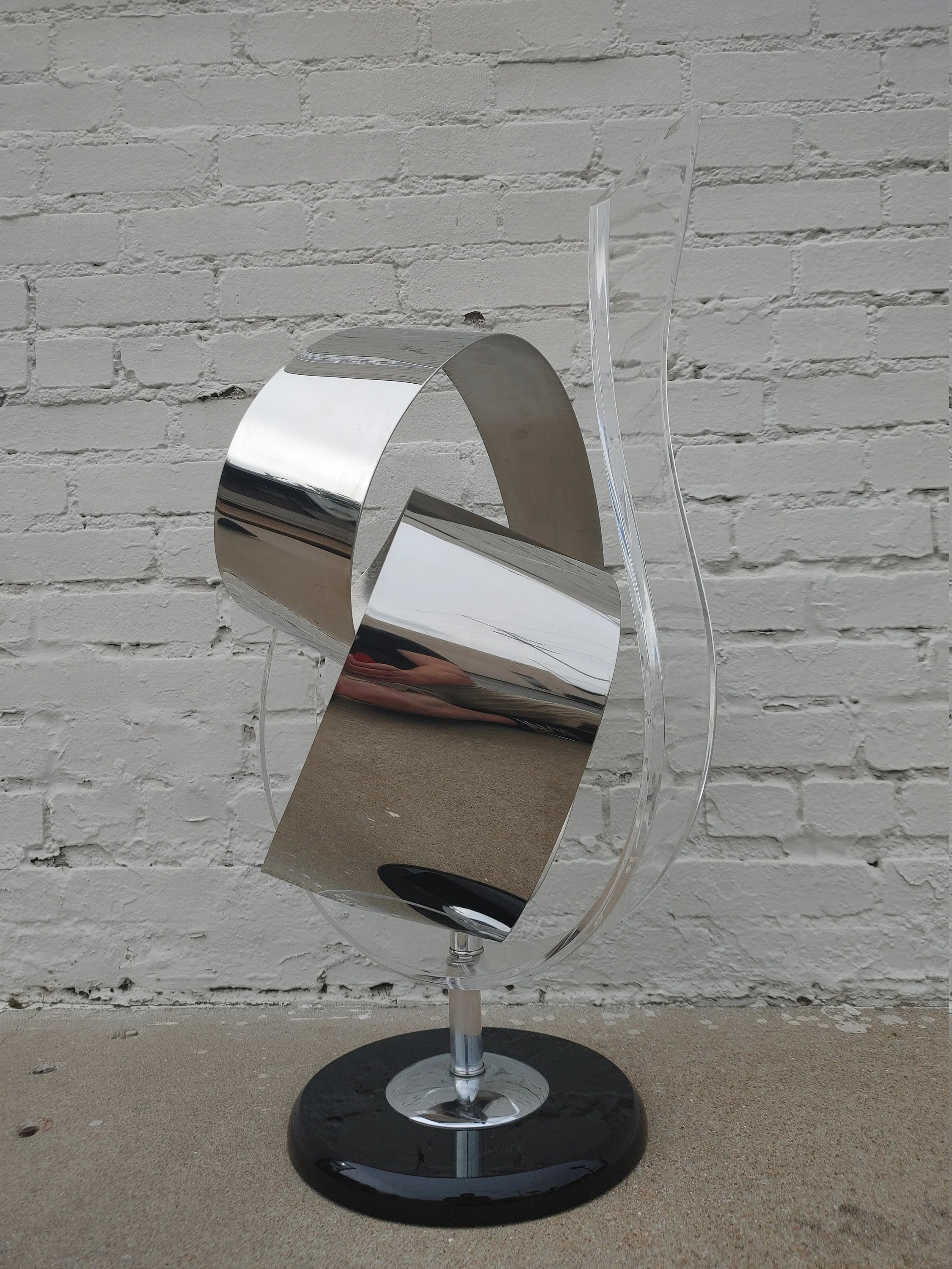 Schlomi Haziza Acrylic and Stainless Steel Sculpture
