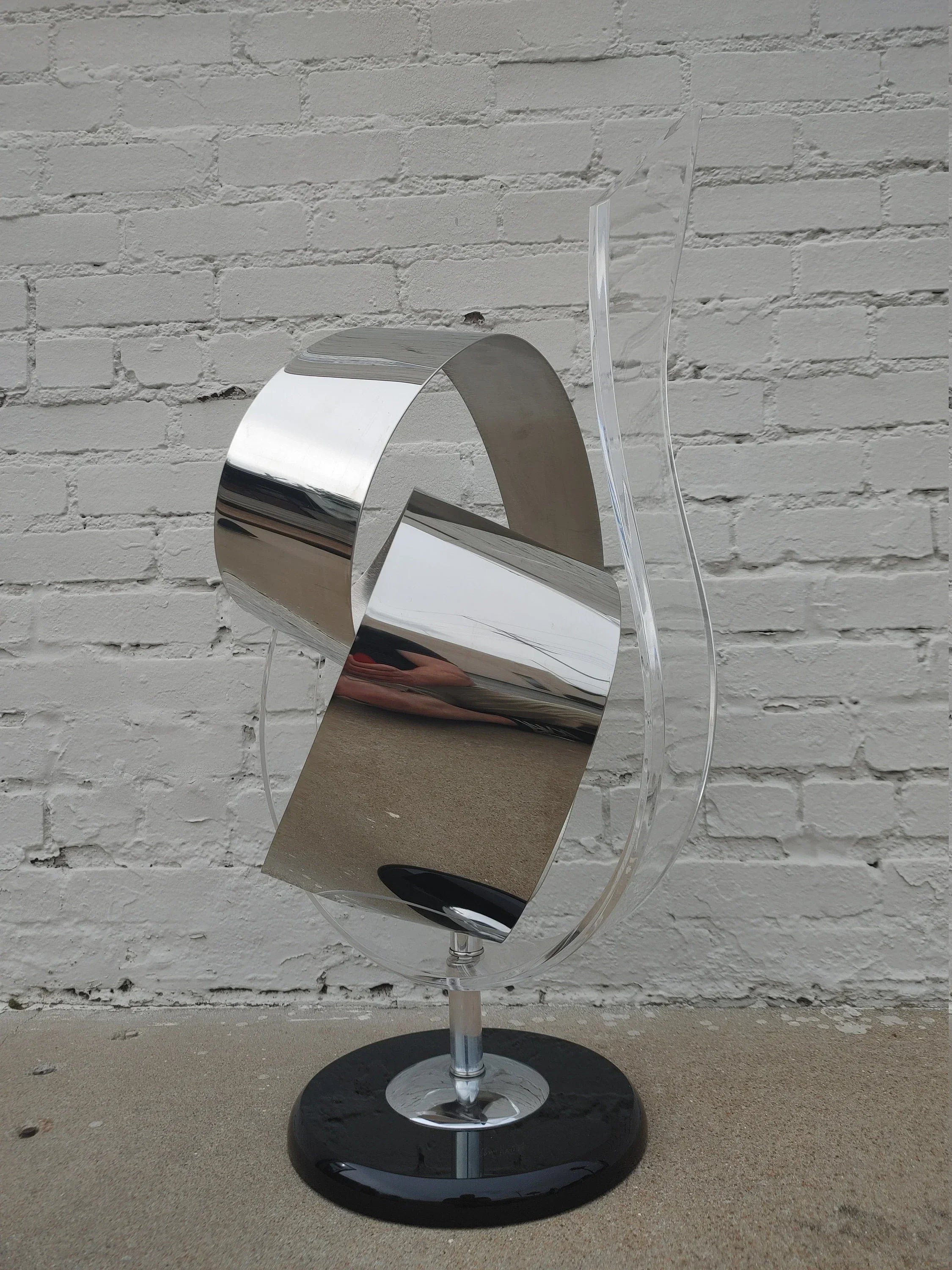 Schlomi Haziza Acrylic and Stainless Steel Sculpture