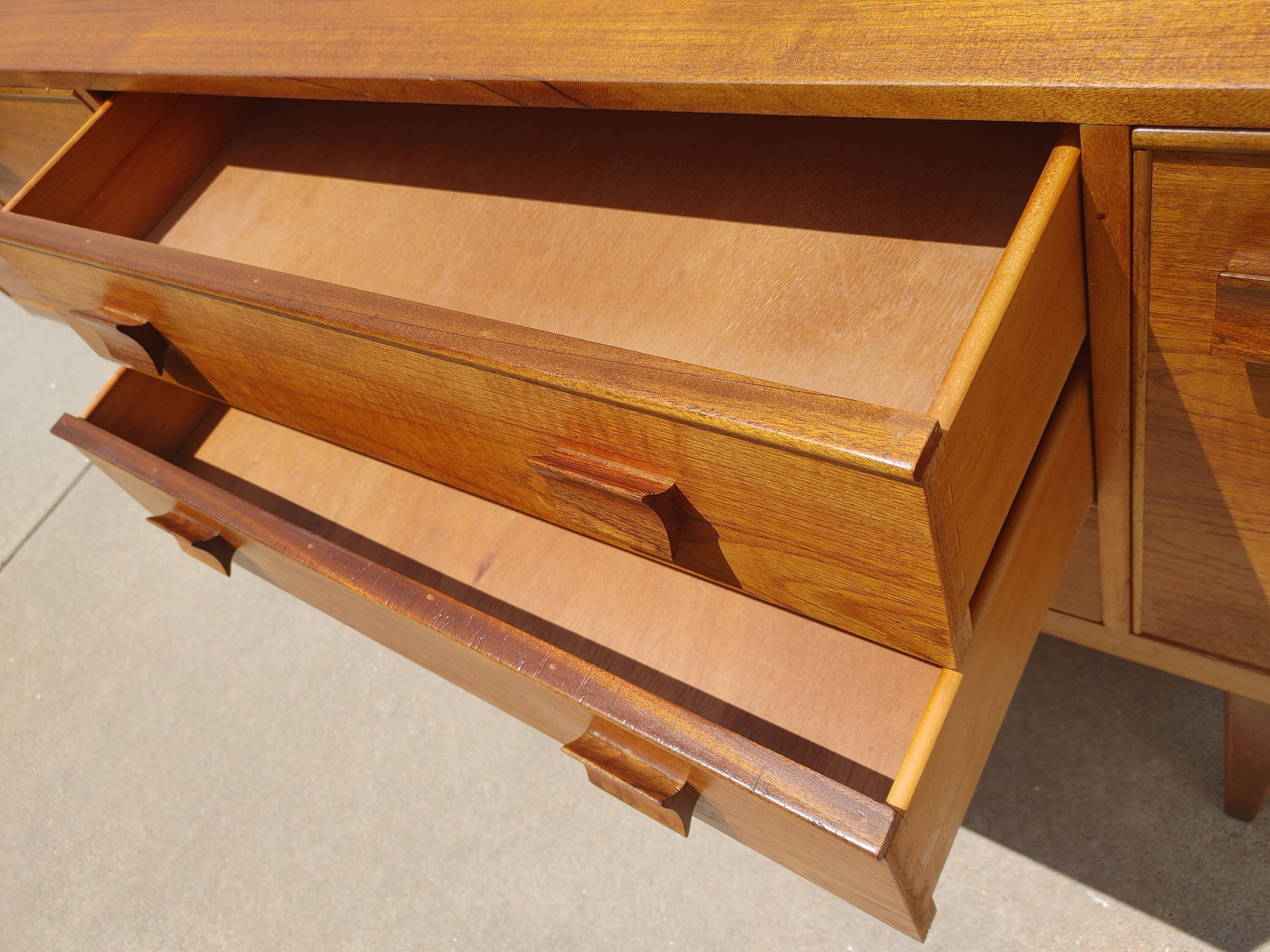 Mid Century French Modern Lacquered Sunburst Sideboard