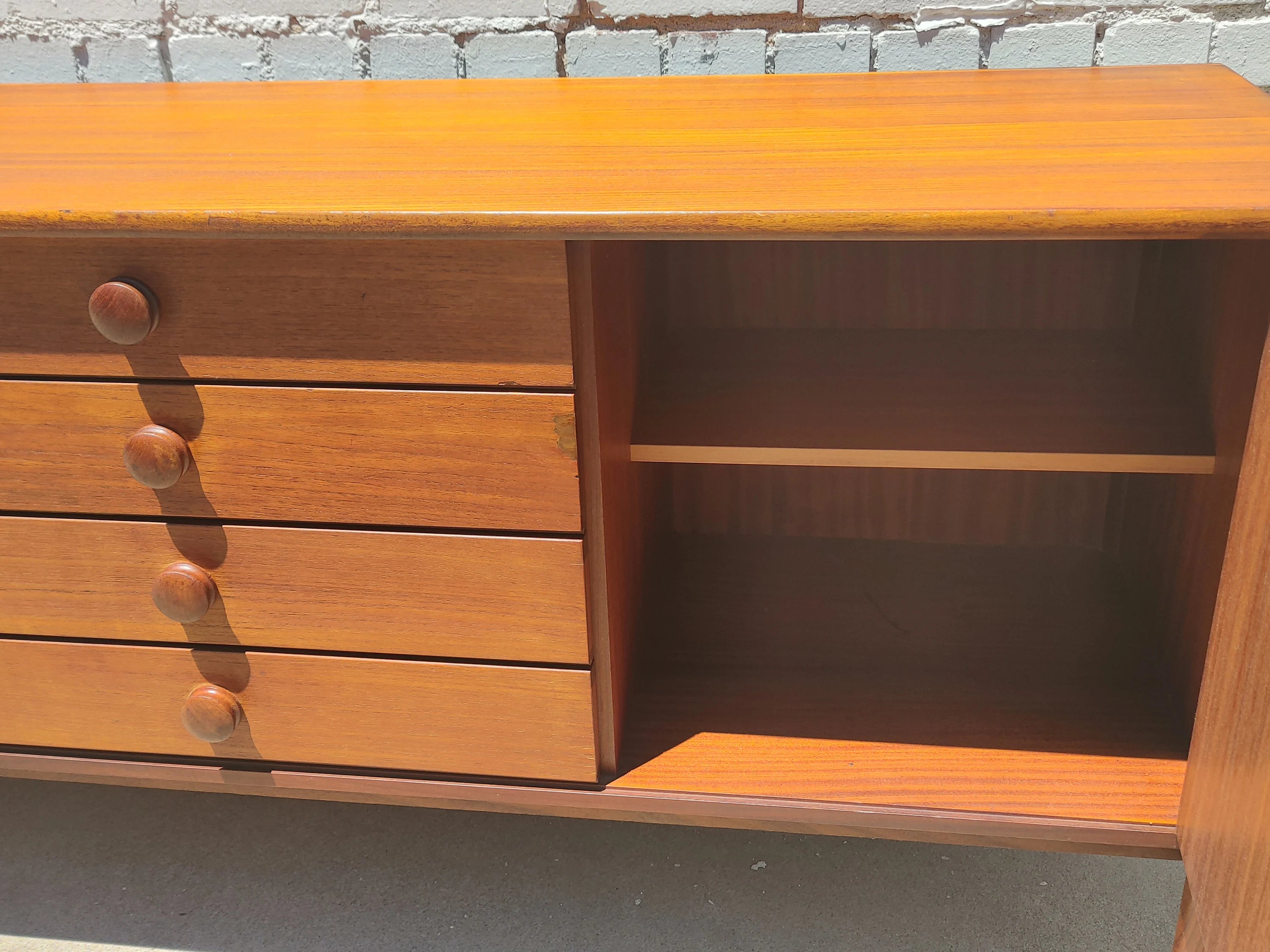 Mid Century Modern Danish Inspired Teak Credenza