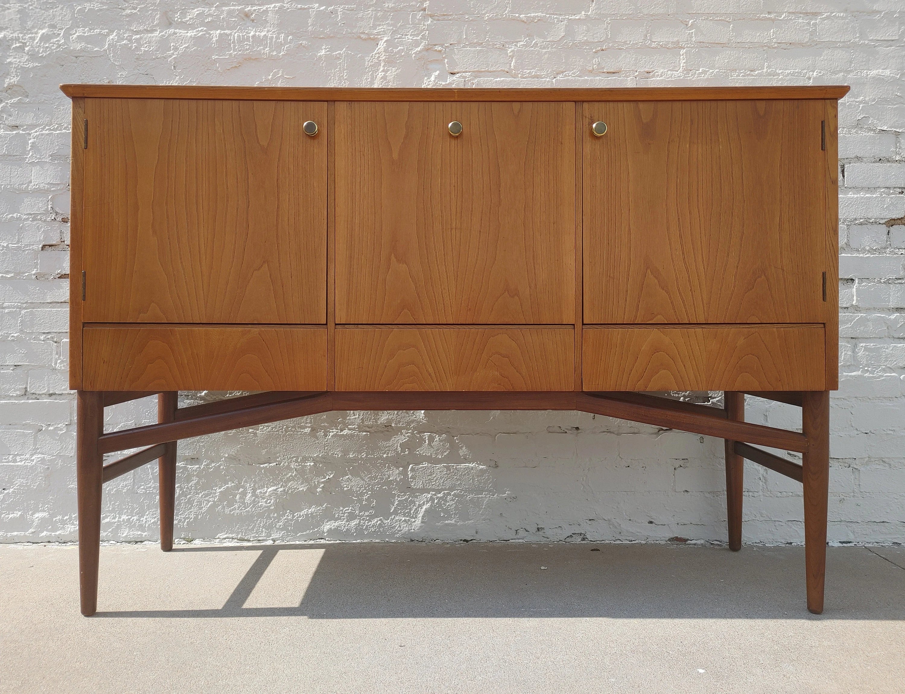 Mid Century Modern Danish Inspired Teak and Oak Cabinet