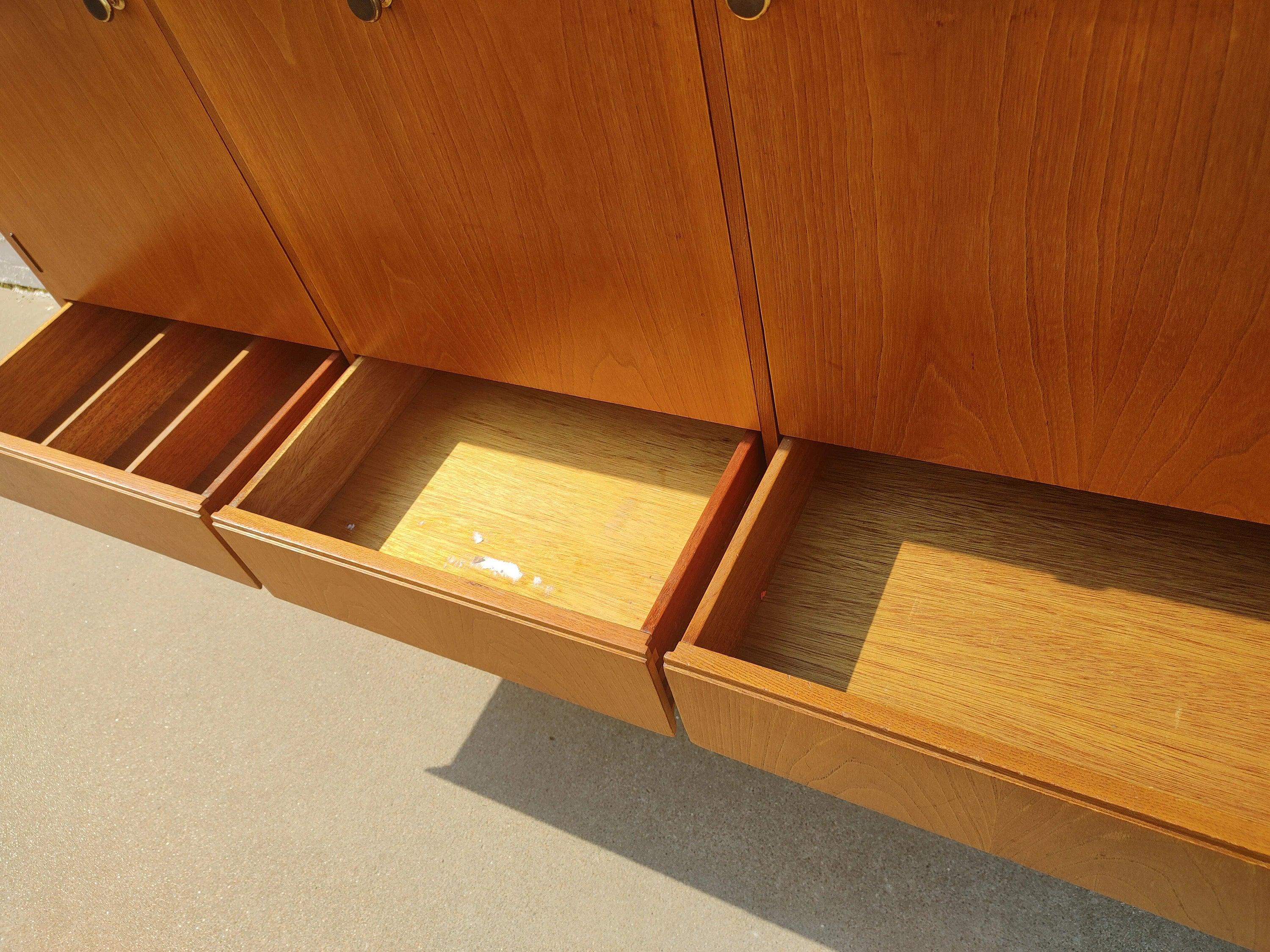 Mid Century Modern Danish Inspired Teak and Oak Cabinet