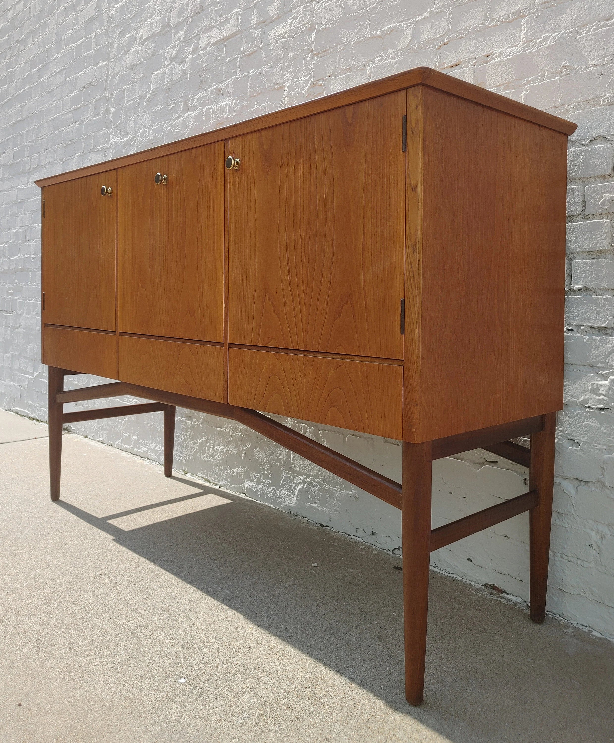 Mid Century Modern Danish Inspired Teak and Oak Cabinet