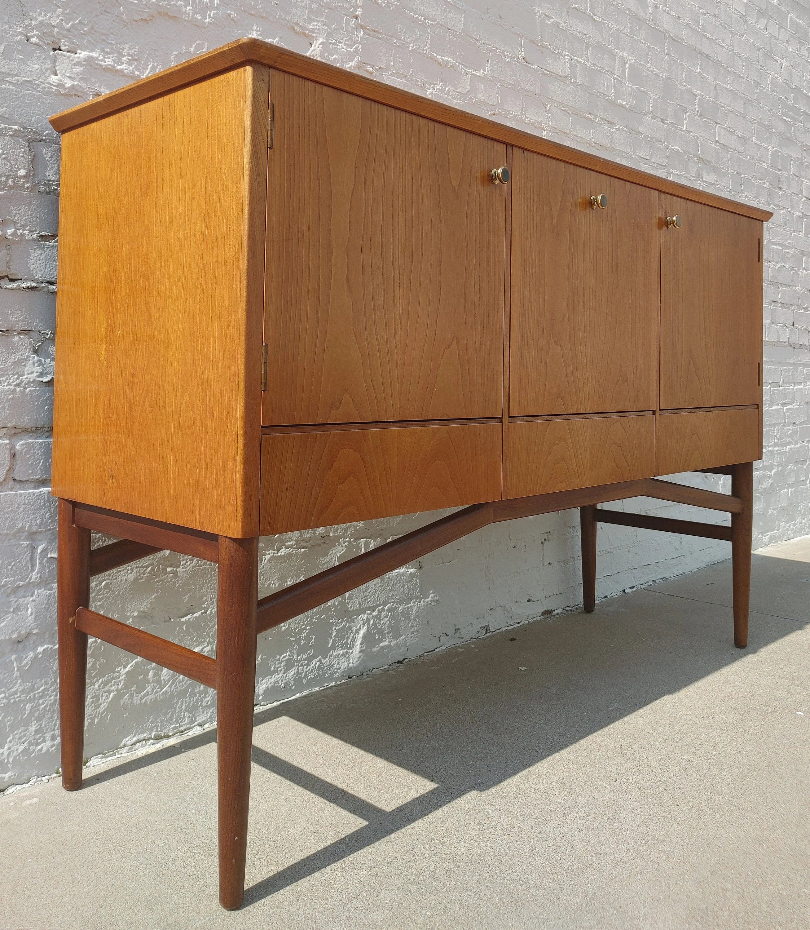Mid Century Modern Danish Inspired Teak and Oak Cabinet