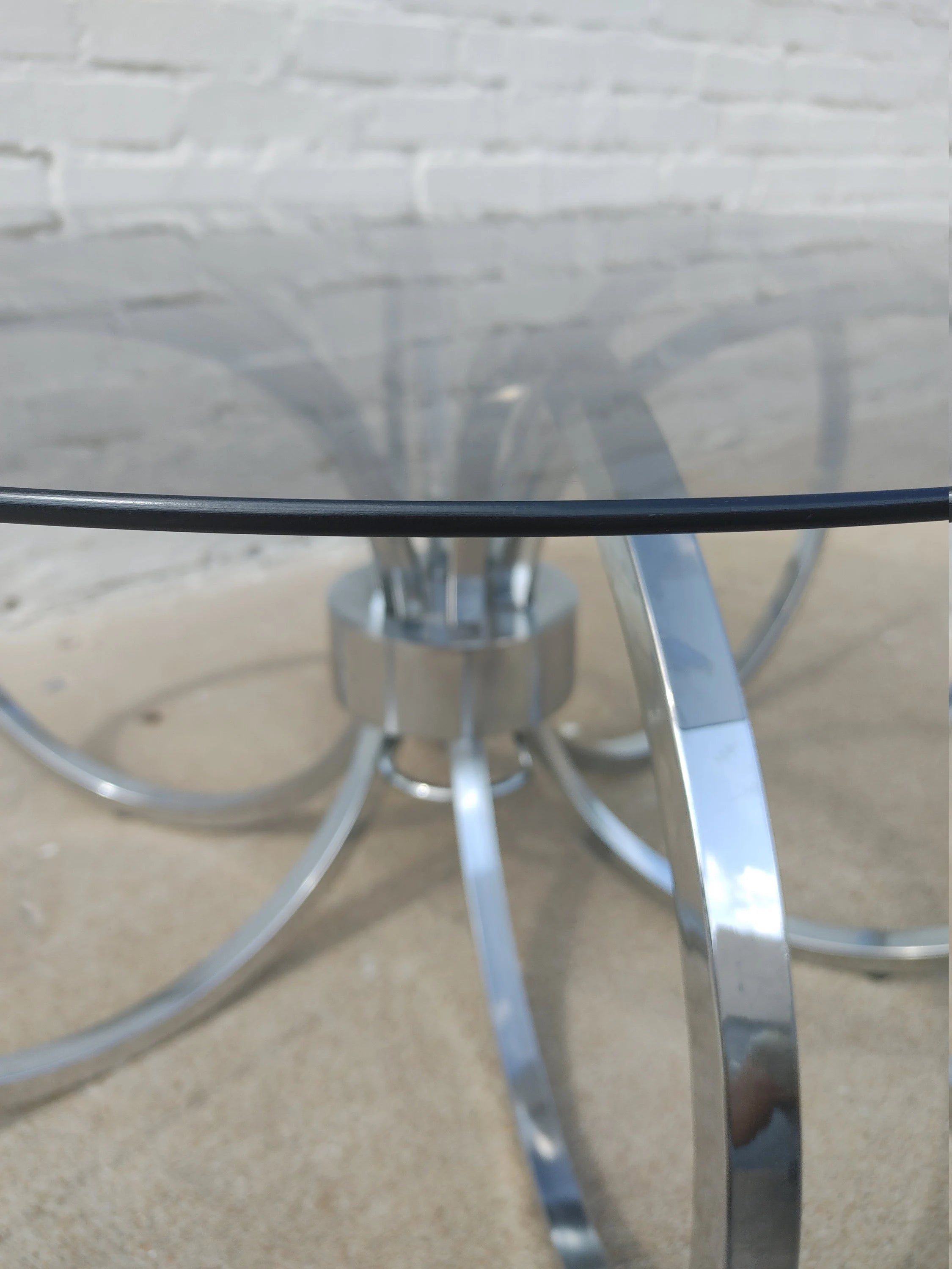 Mid Century Modern DIA Chrome and Glass Coffee Table