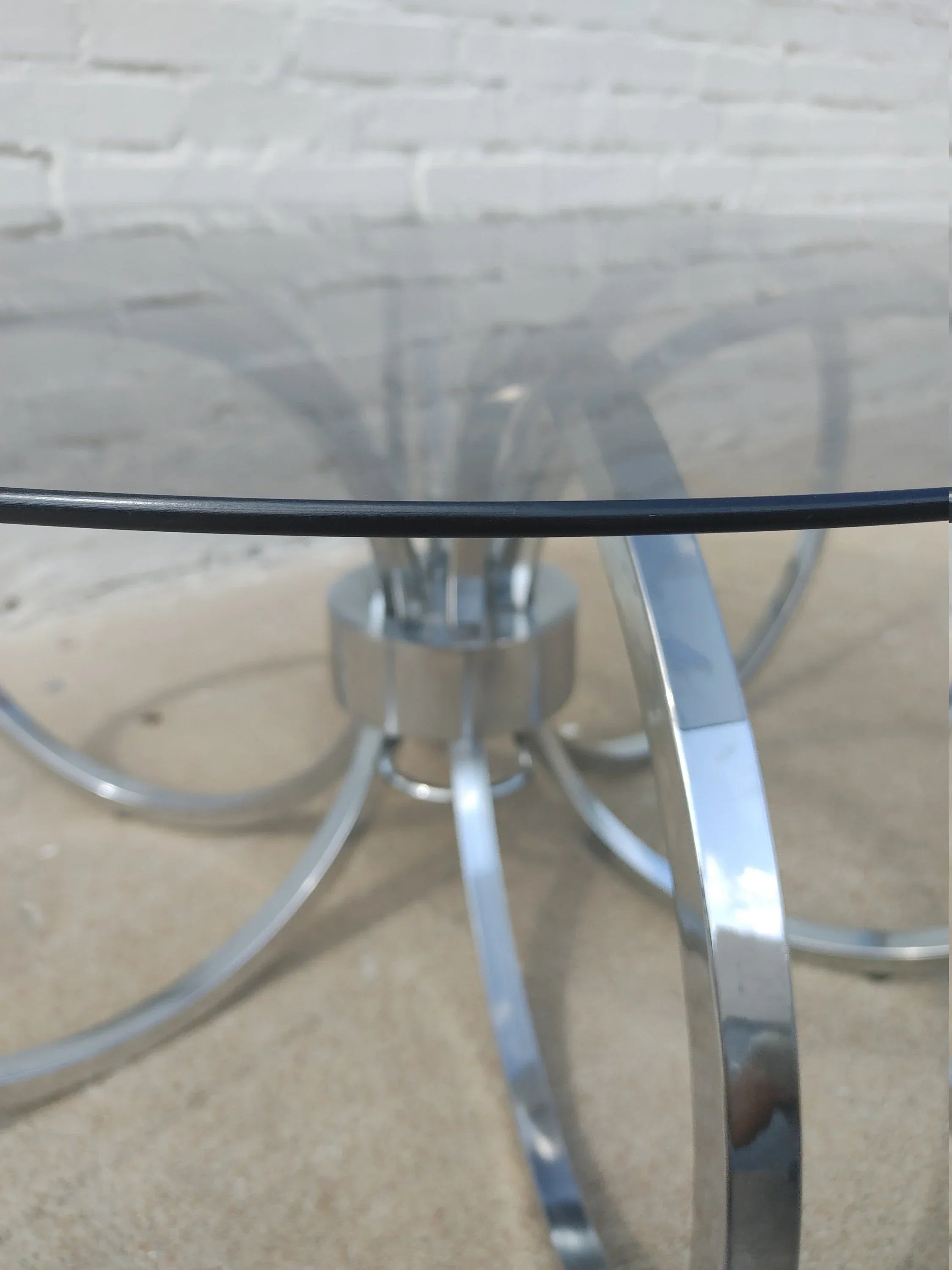 Mid Century Modern DIA Chrome and Glass Coffee Table