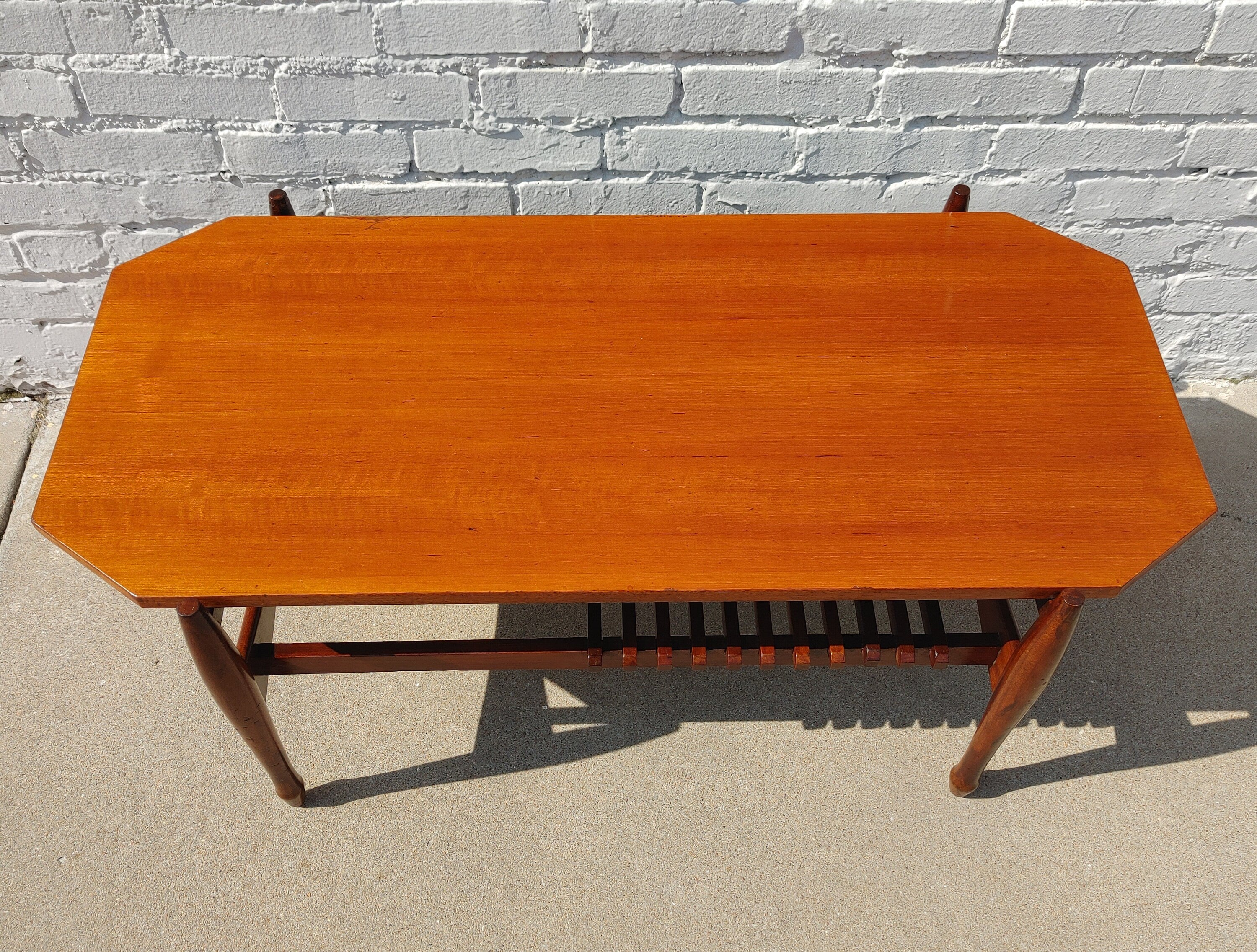 Mid Century Modern Italian Teak Dining Table