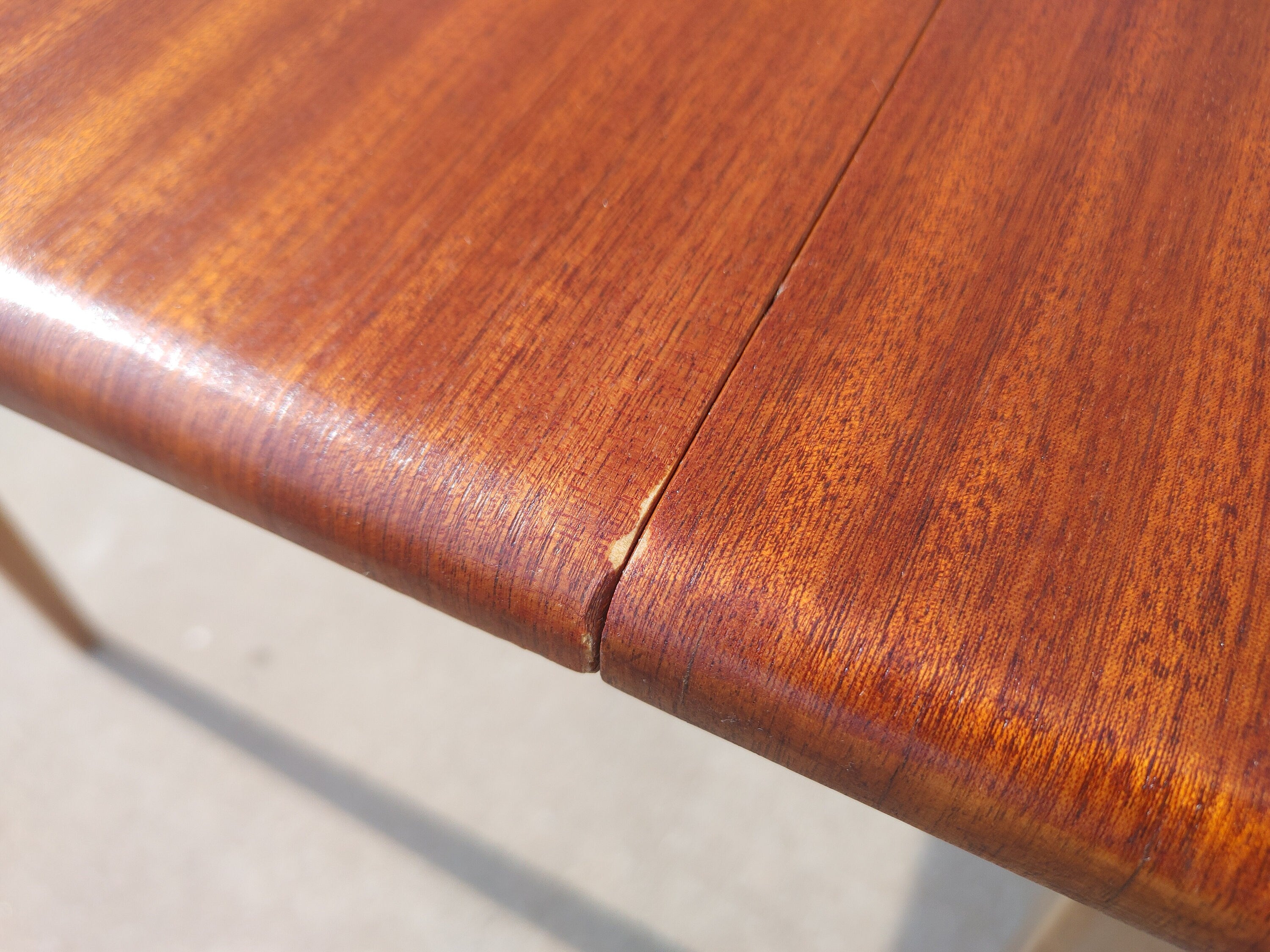 Mid Century Modern Teak Dining Table with Insert