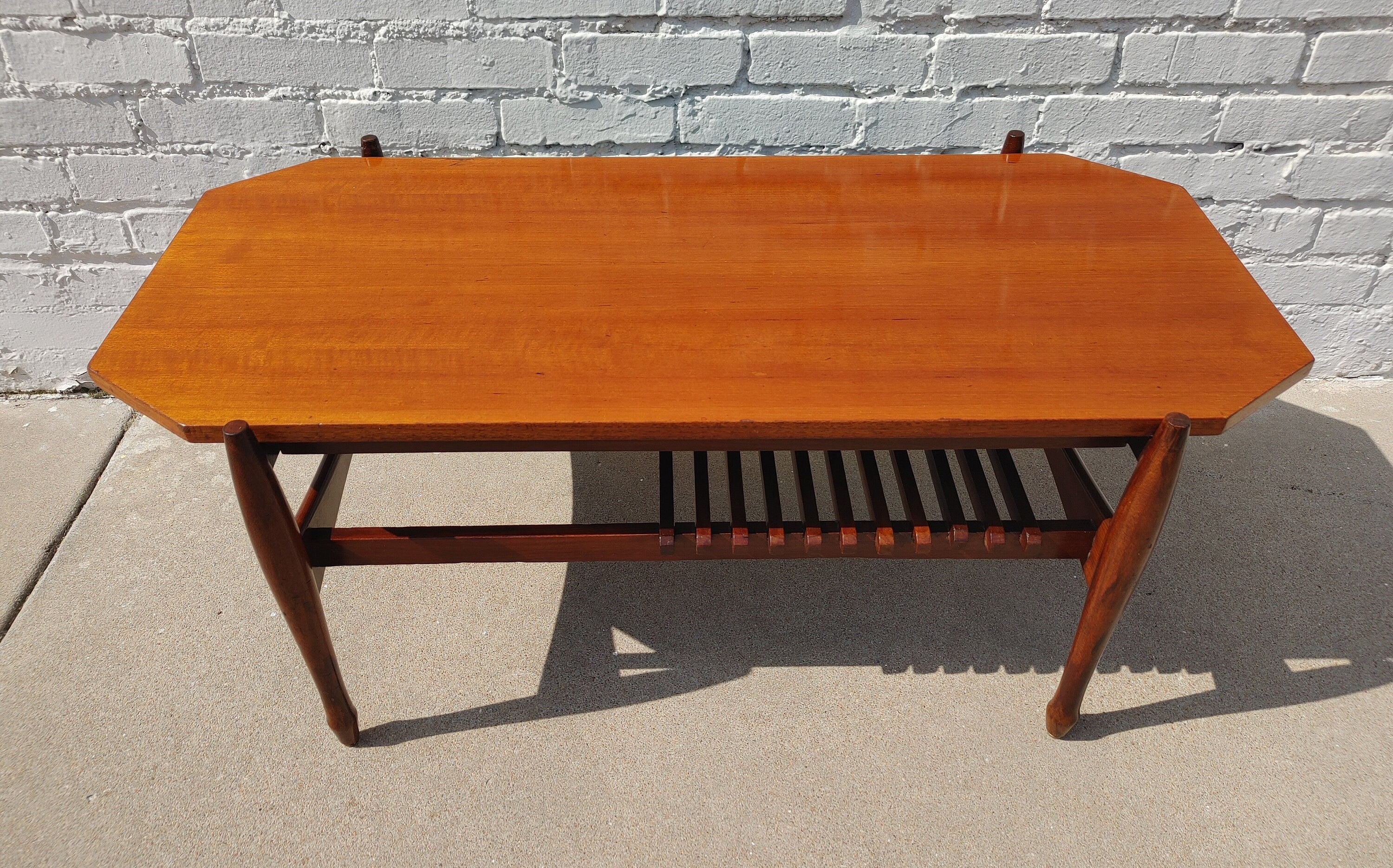Mid Century Modern Italian Teak Dining Table