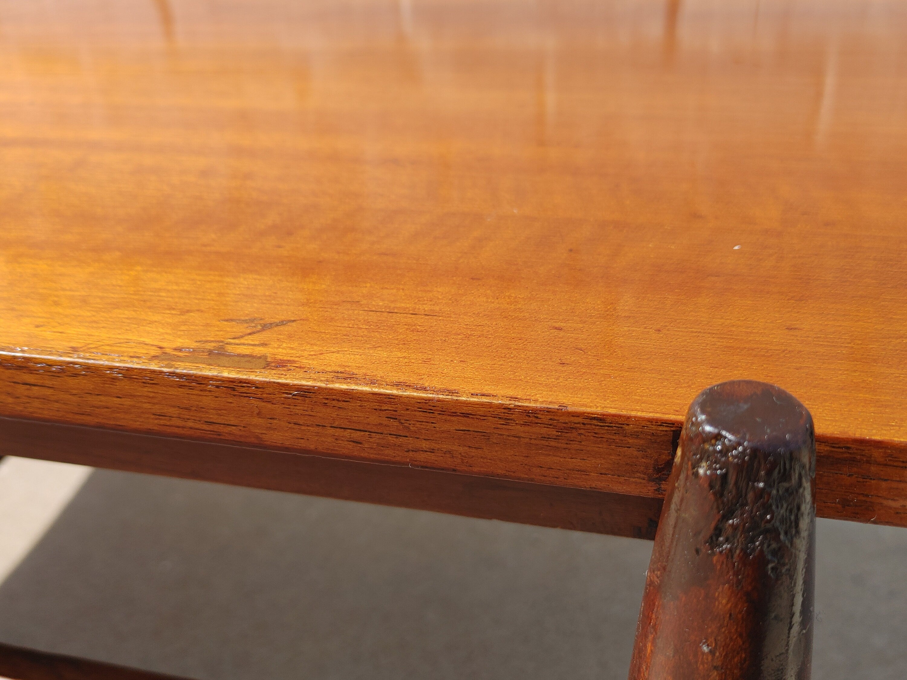 Mid Century Modern Italian Teak Dining Table