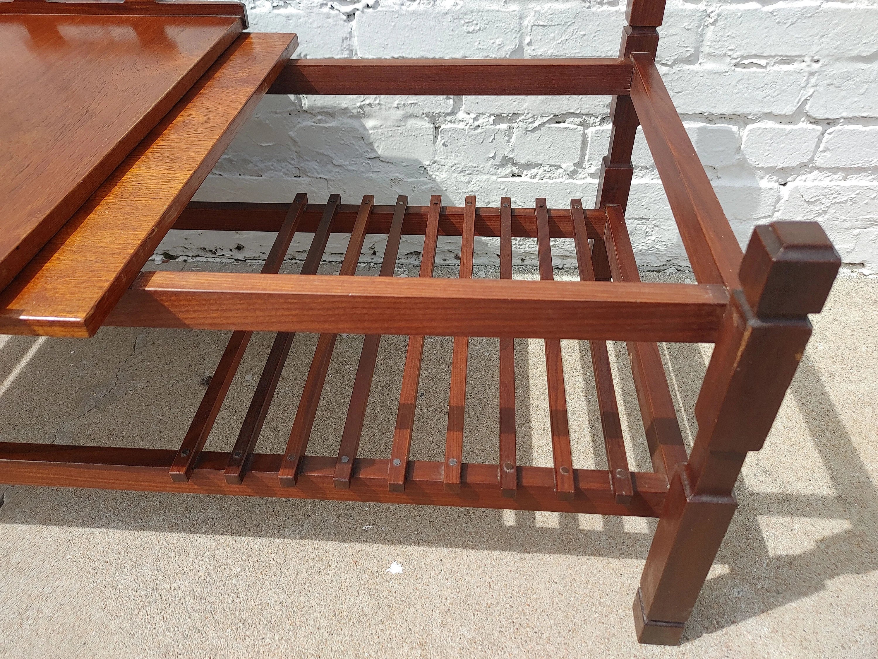 Mid Century Modern Italian Modern Teak Coffee Table