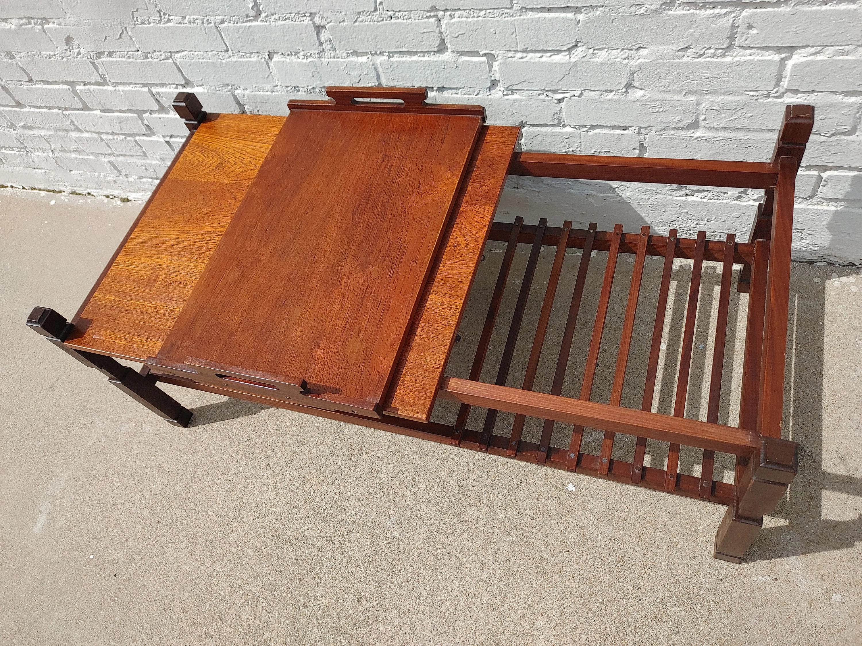 Mid Century Modern Italian Modern Teak Coffee Table