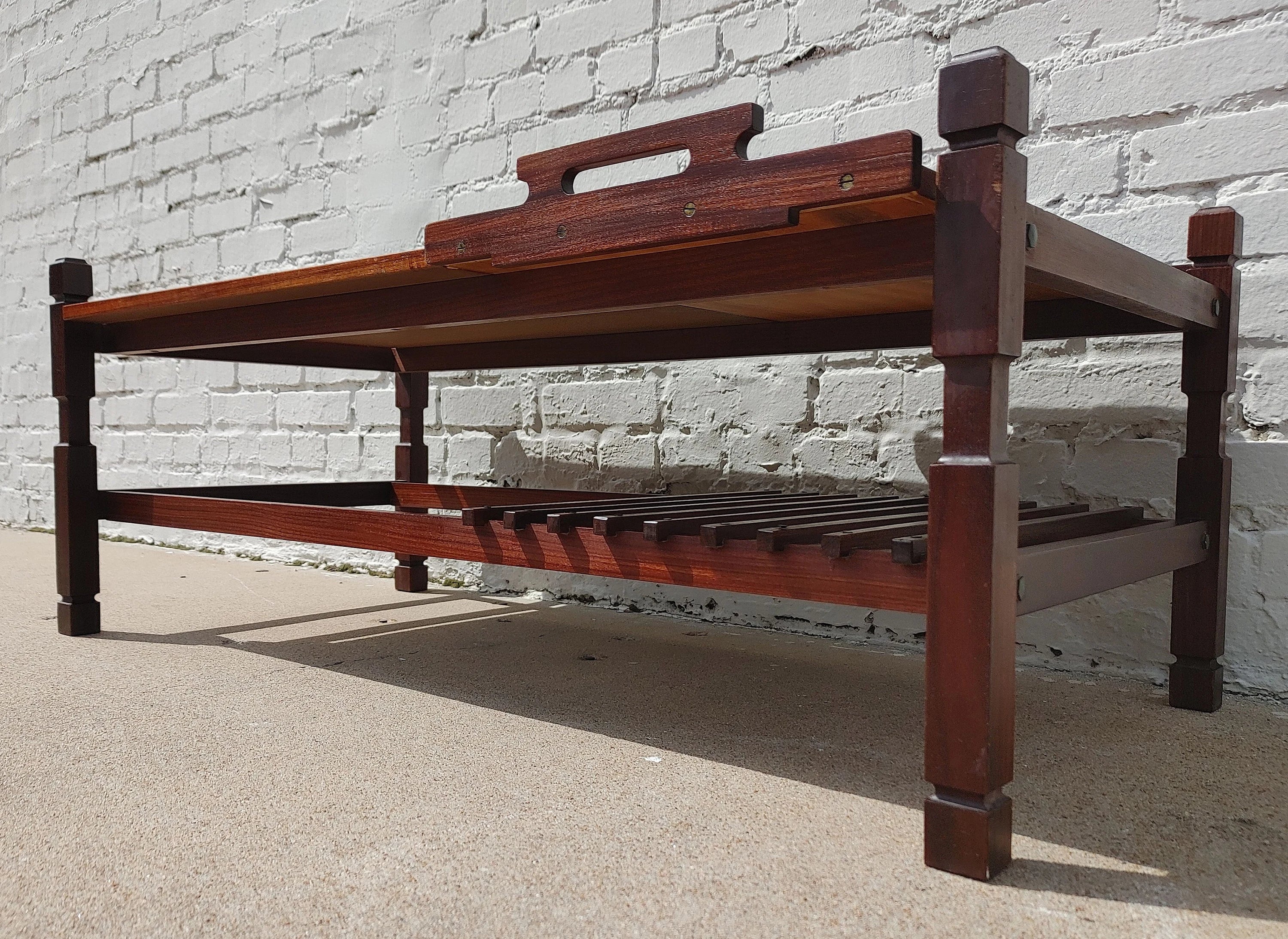 Mid Century Modern Italian Modern Teak Coffee Table