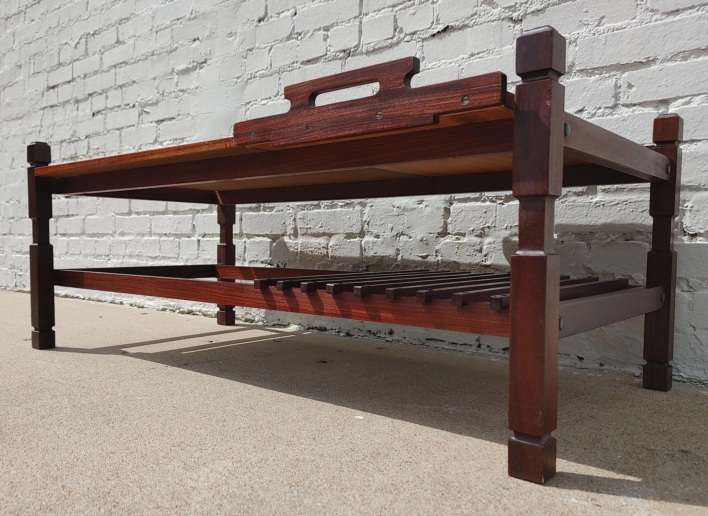 Mid Century Modern Italian Modern Teak Coffee Table