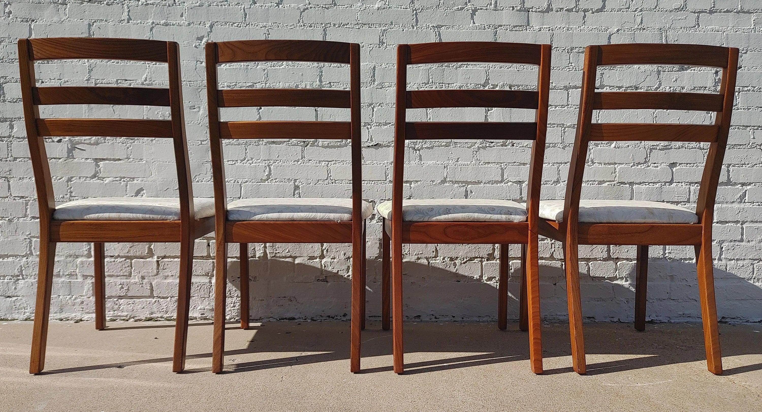 Mid Century Modern Teak English Dining Chairs