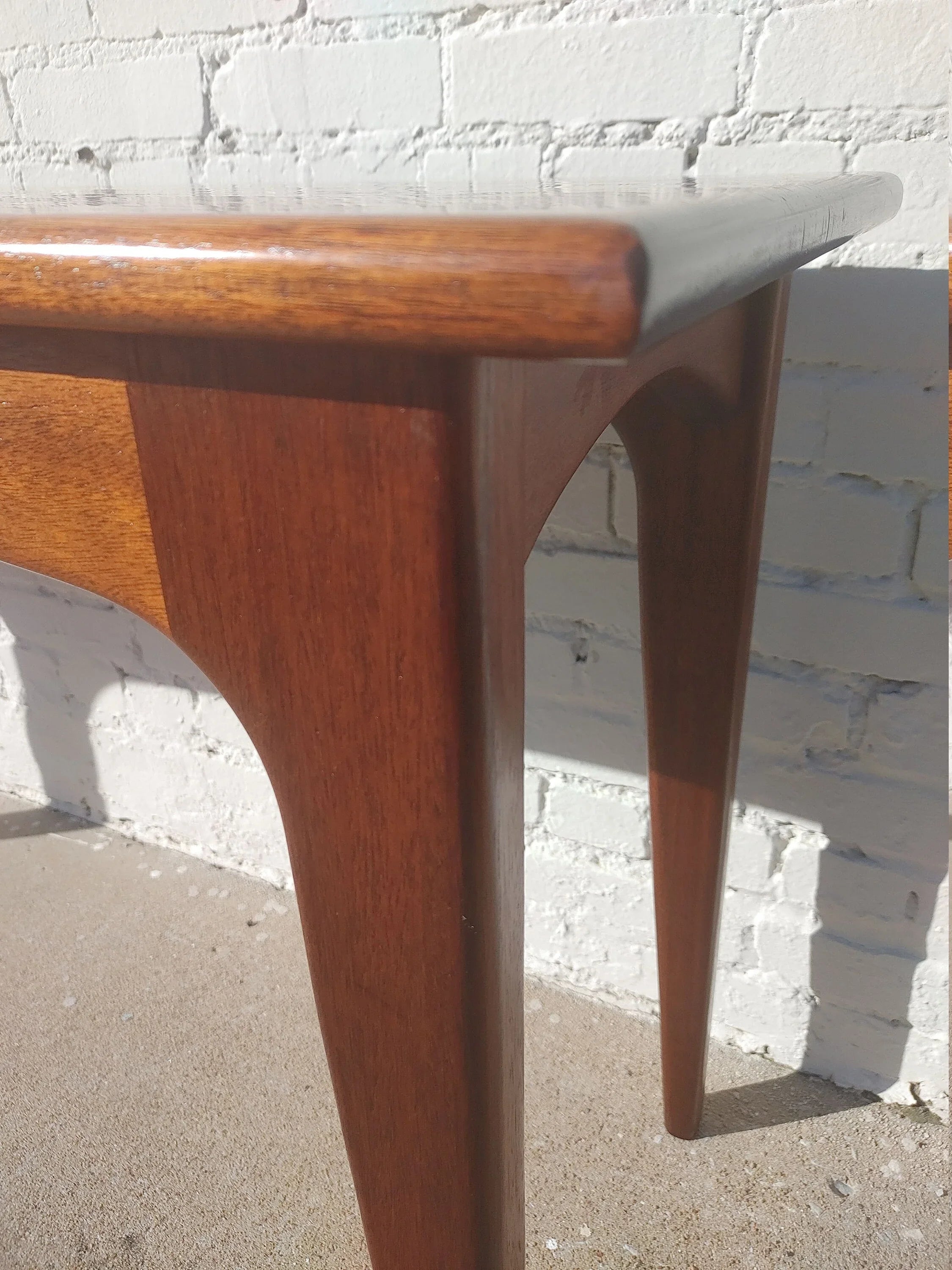 Mid Century Danish Modern Solid Teak Sofa Table