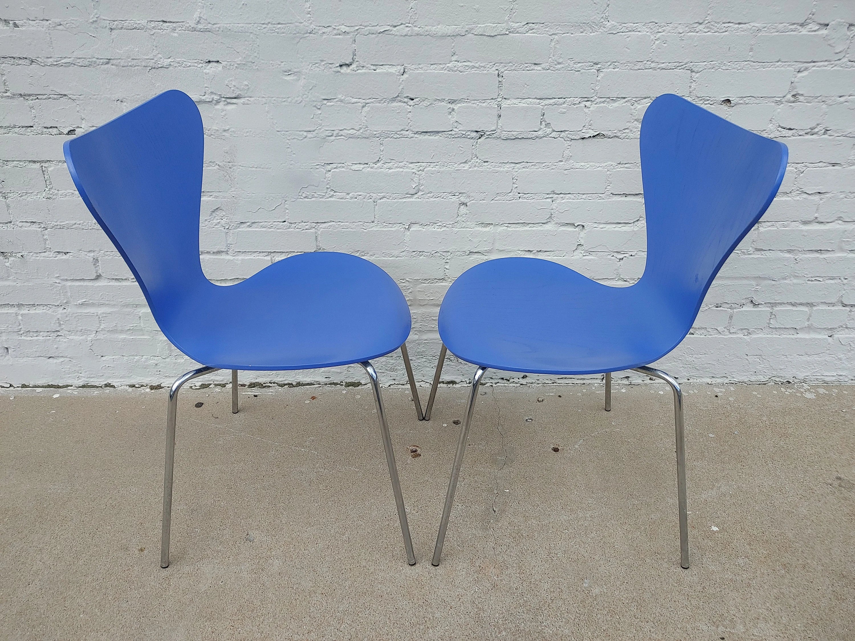 Mid Century Danish Modern Fritz Hansen Series 7 Chairs