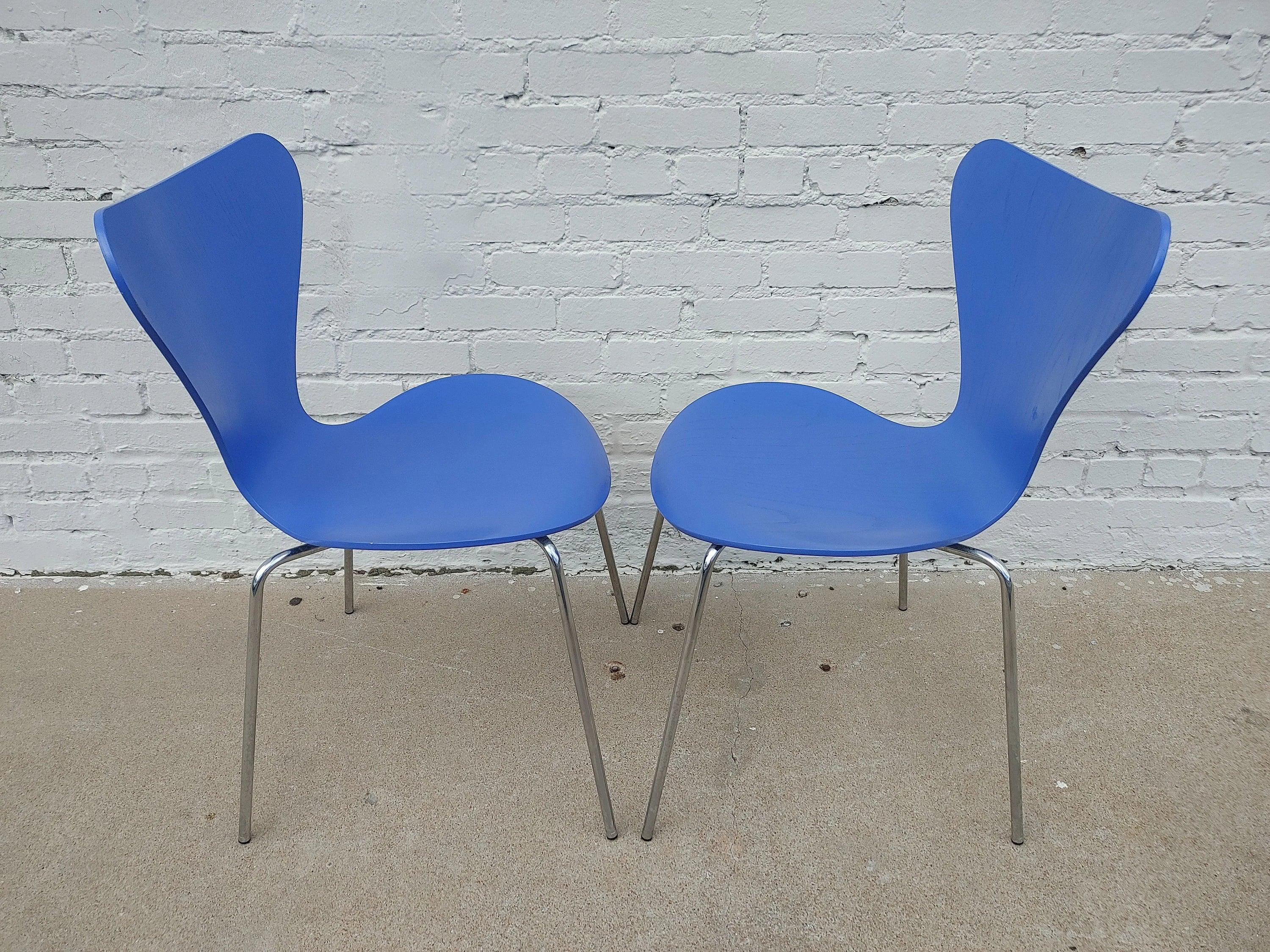 Mid Century Danish Modern Fritz Hansen Series 7 Chairs