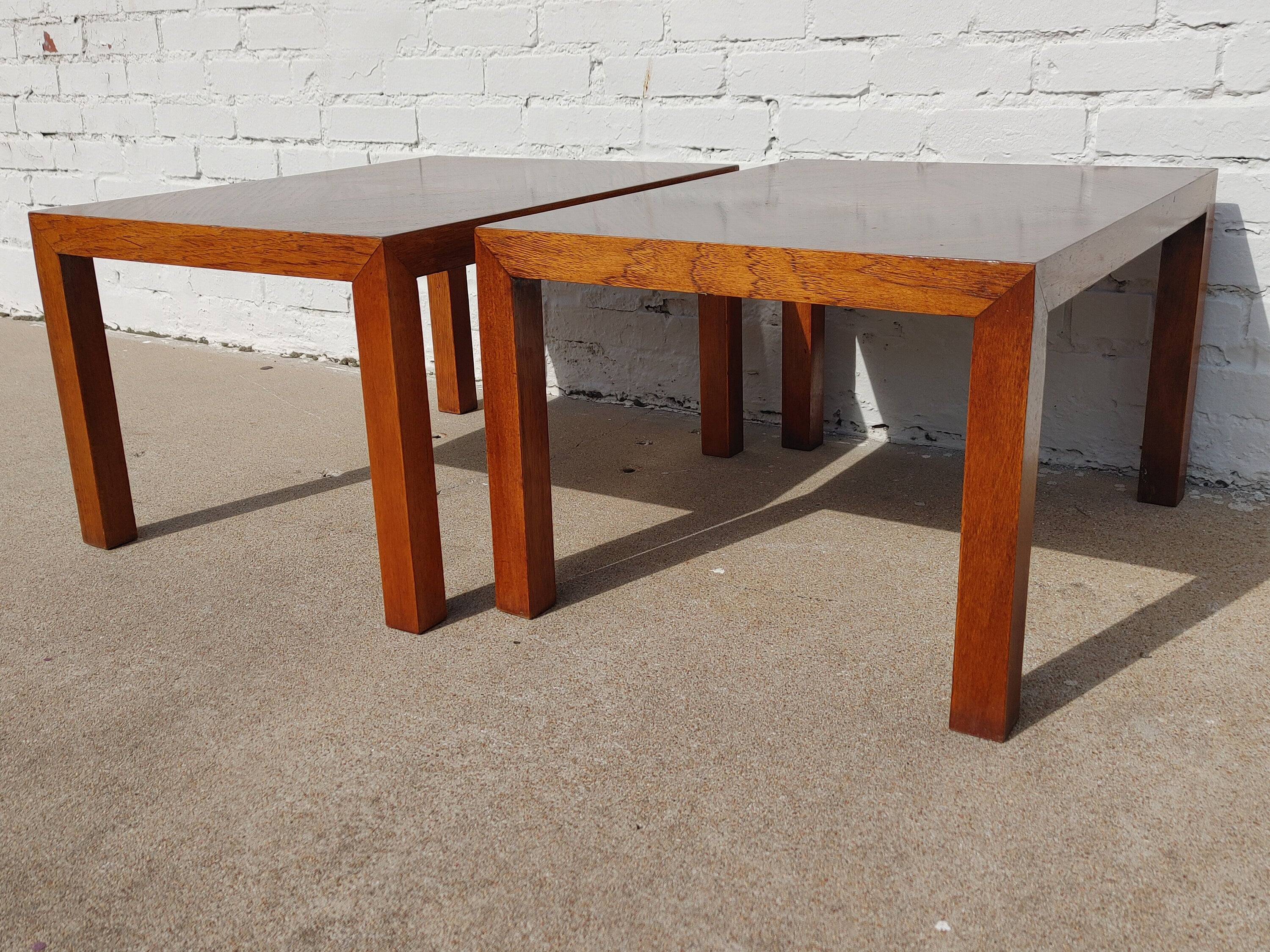 Mid Century Modern Lane Walnut Side Tables