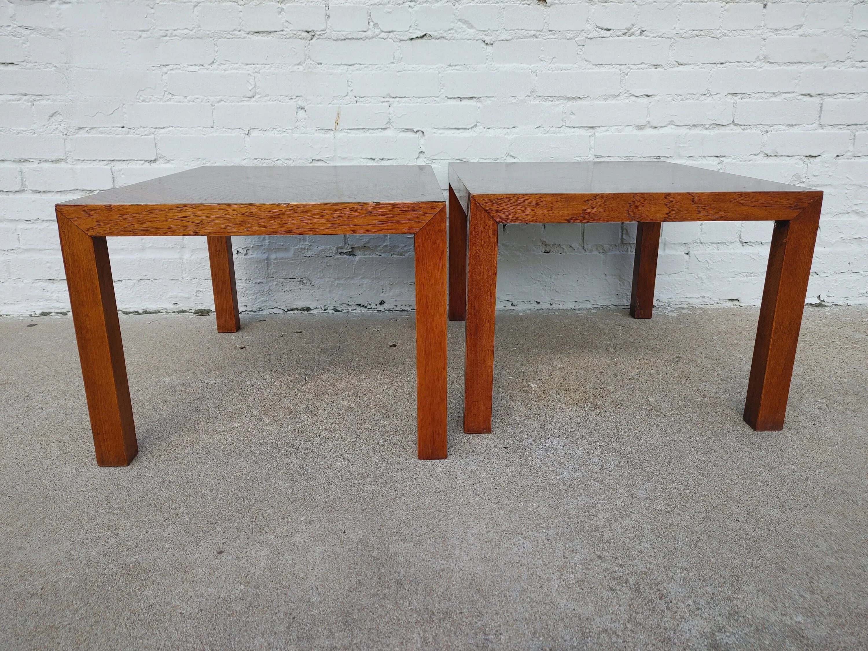 Mid Century Modern Lane Walnut Side Tables