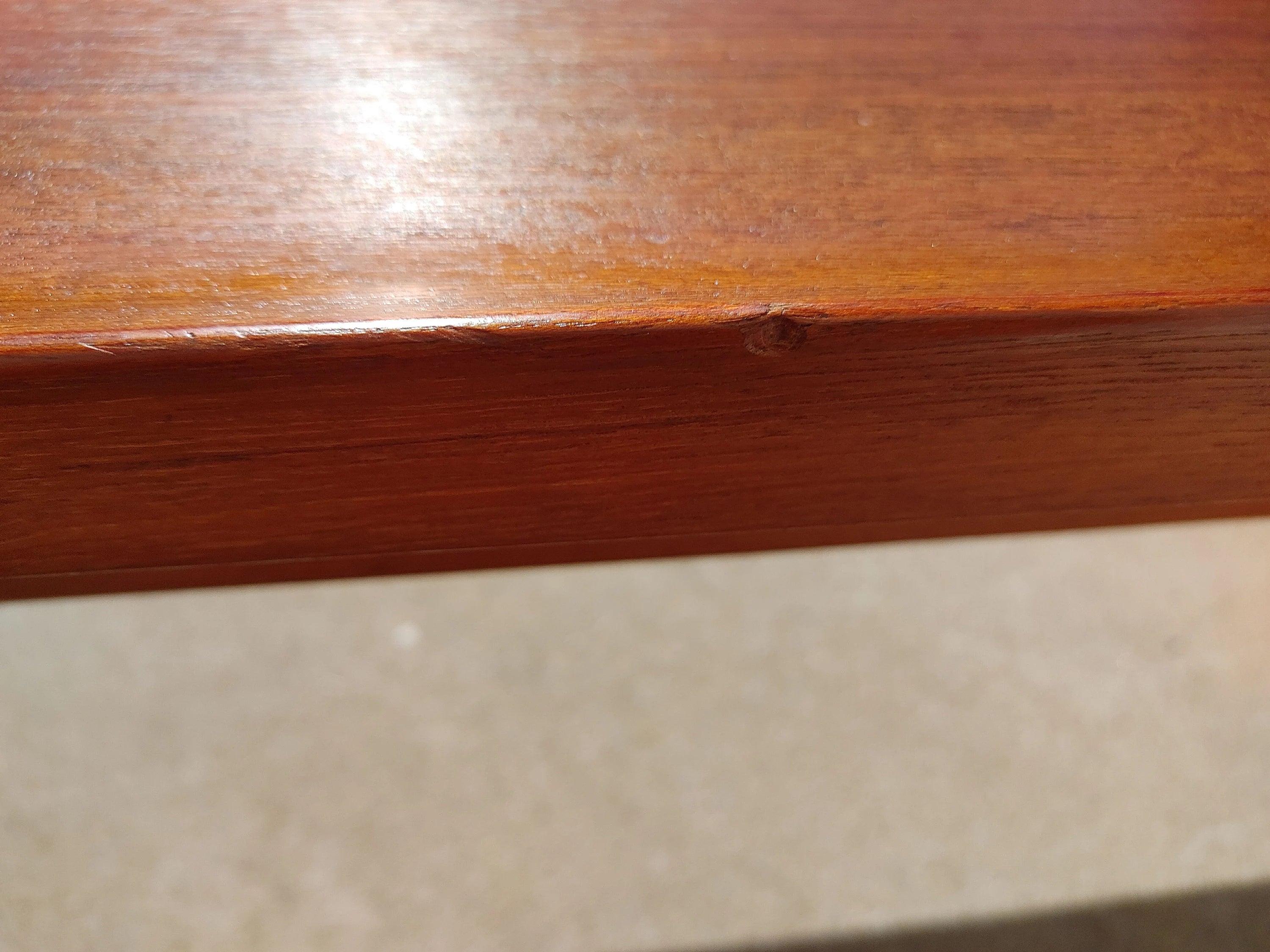 Mid Century Danish Modern Solid Teak Coffee Table by Seffle