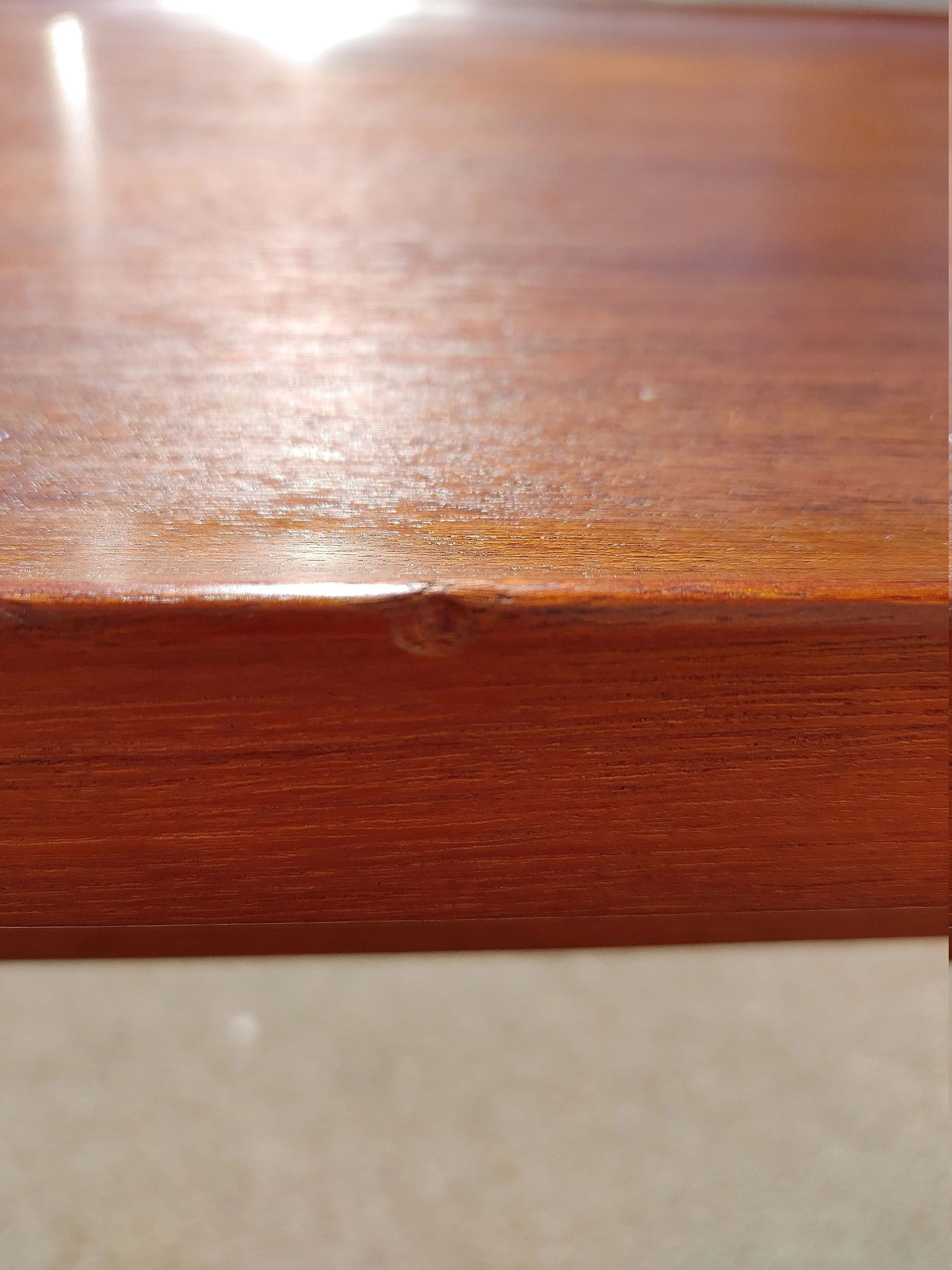 Mid Century Danish Modern Solid Teak Coffee Table by Seffle