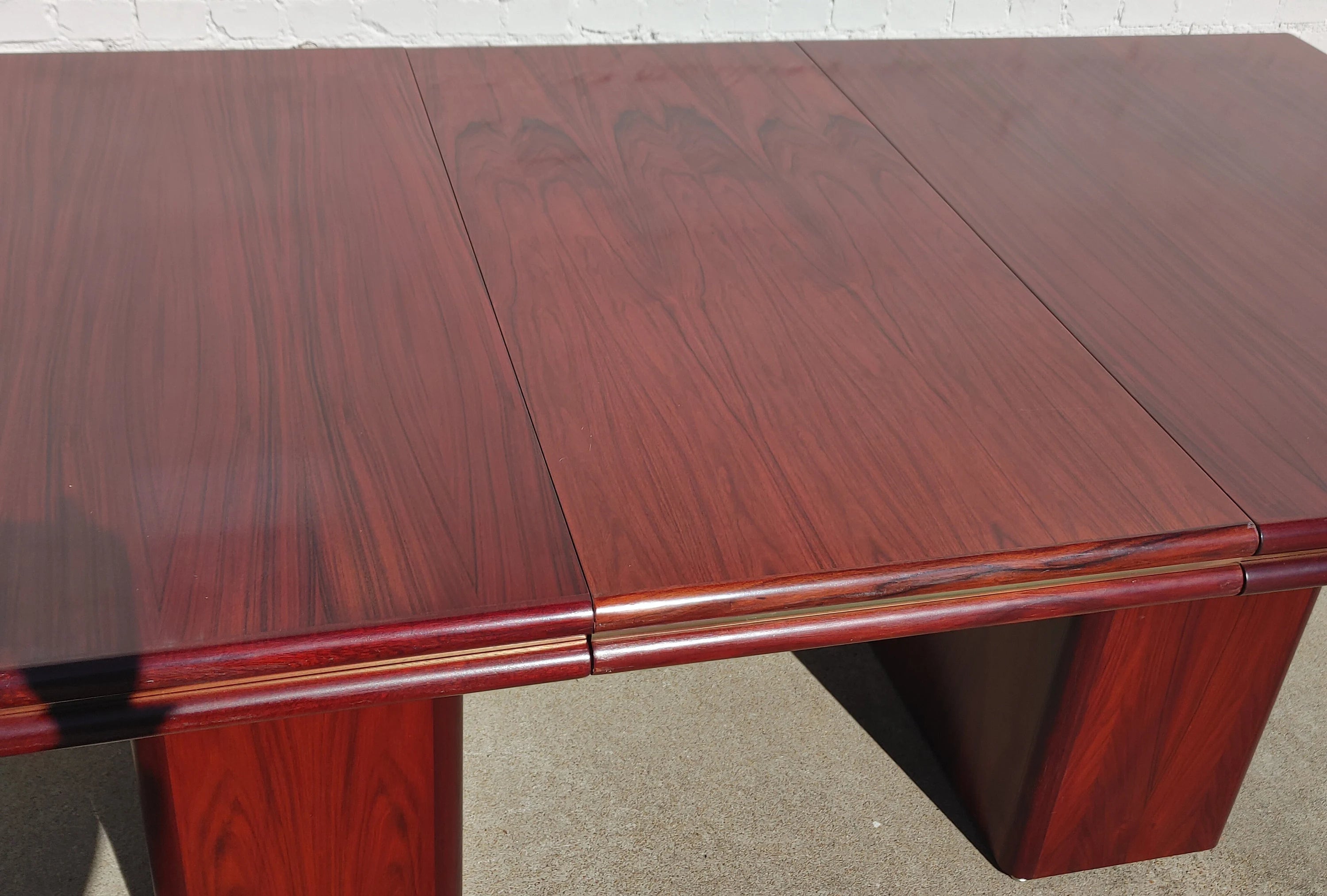 Mid Century Danish Modern Rosewood Dining Table by Sannemann