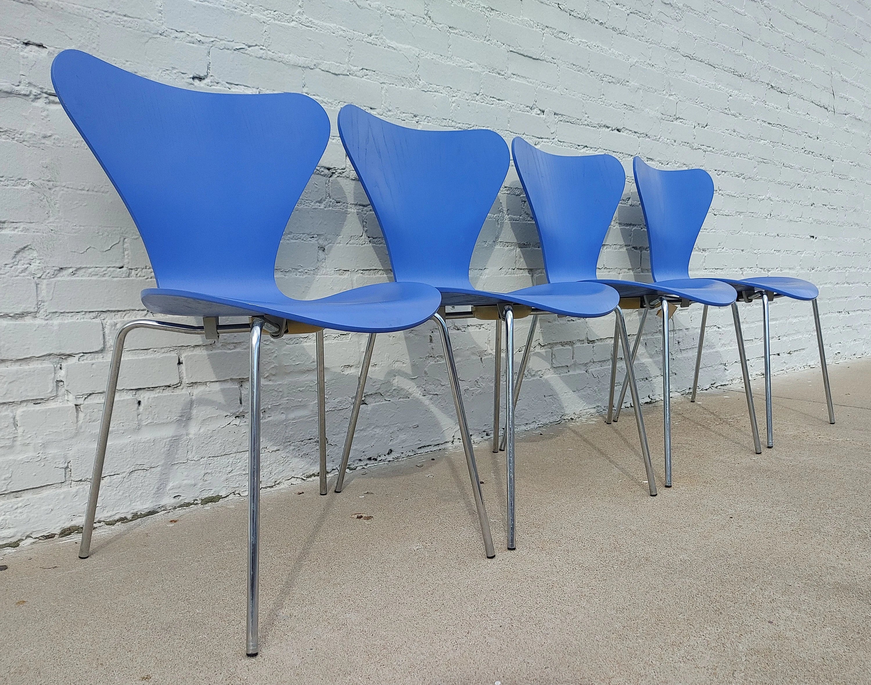 Mid Century Danish Modern Fritz Hansen Series 7 Chairs