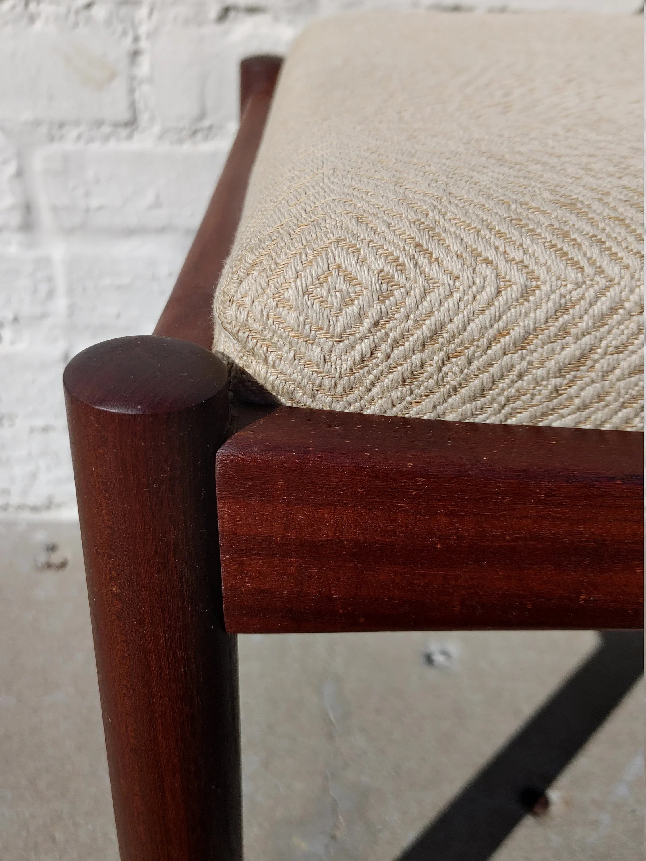 Mid Century English Modern Teak Stool