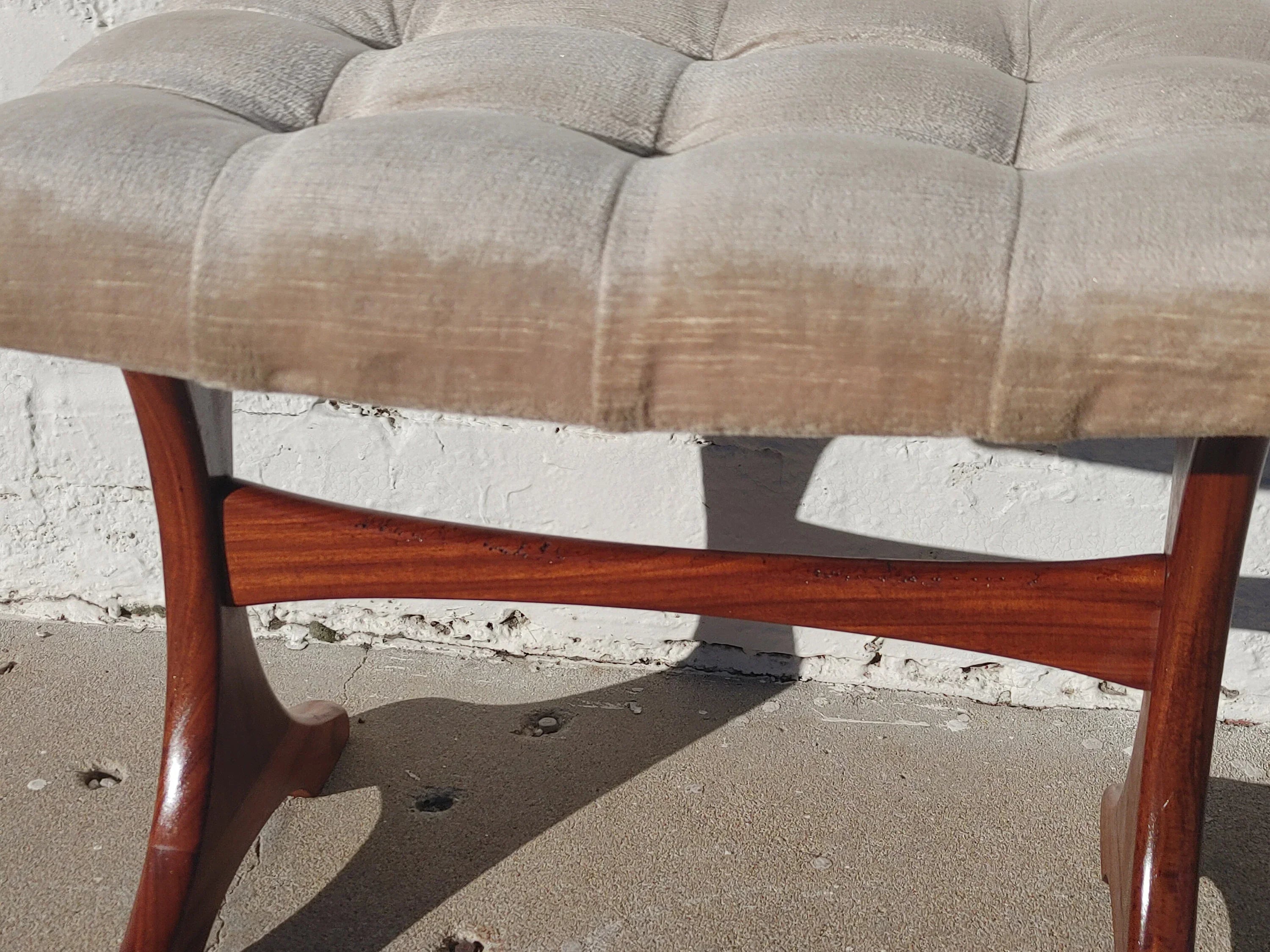 Mid Century English Modern Teak Stool