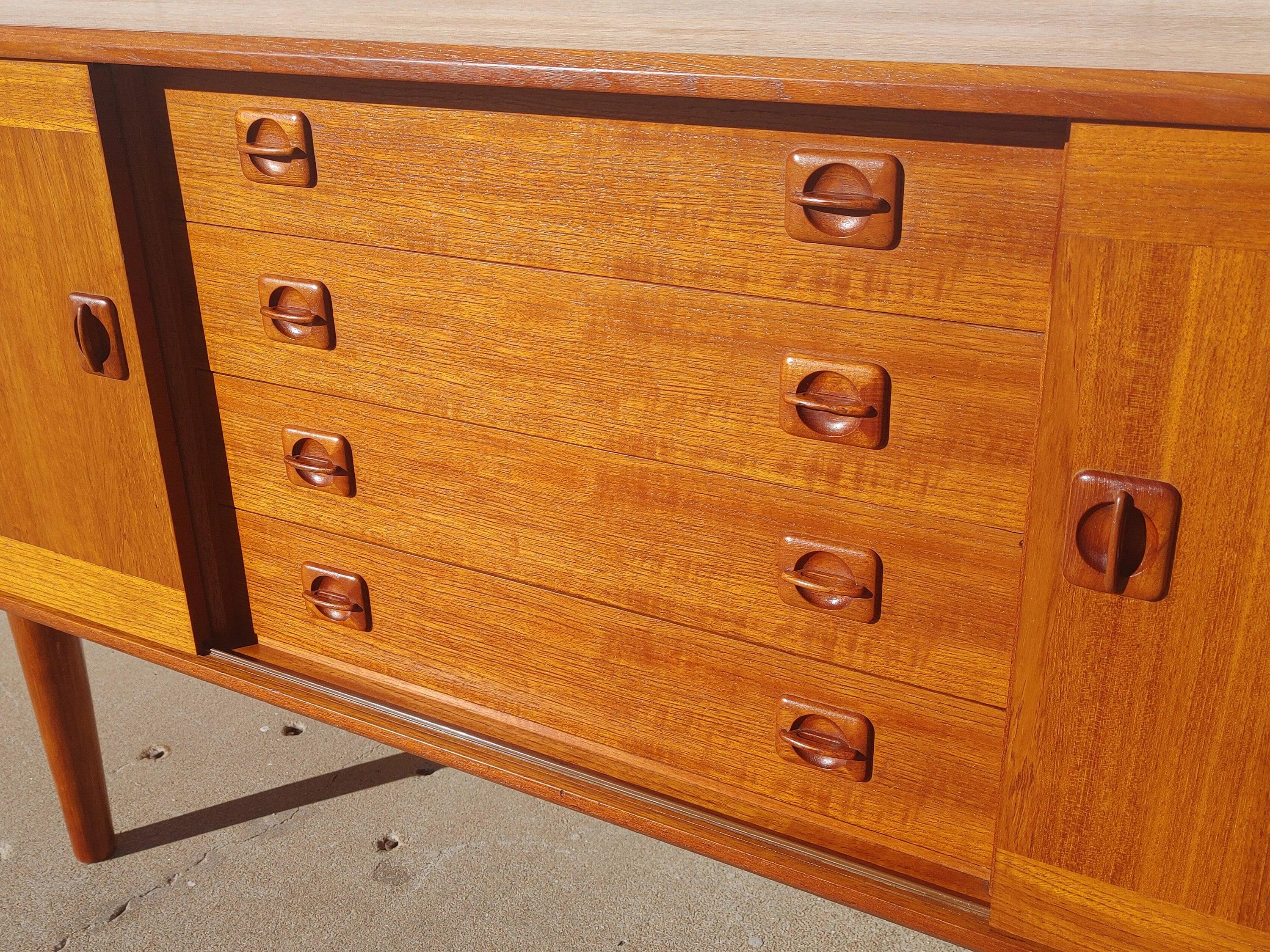 Mid Century Danish Modern Teak Credenza
