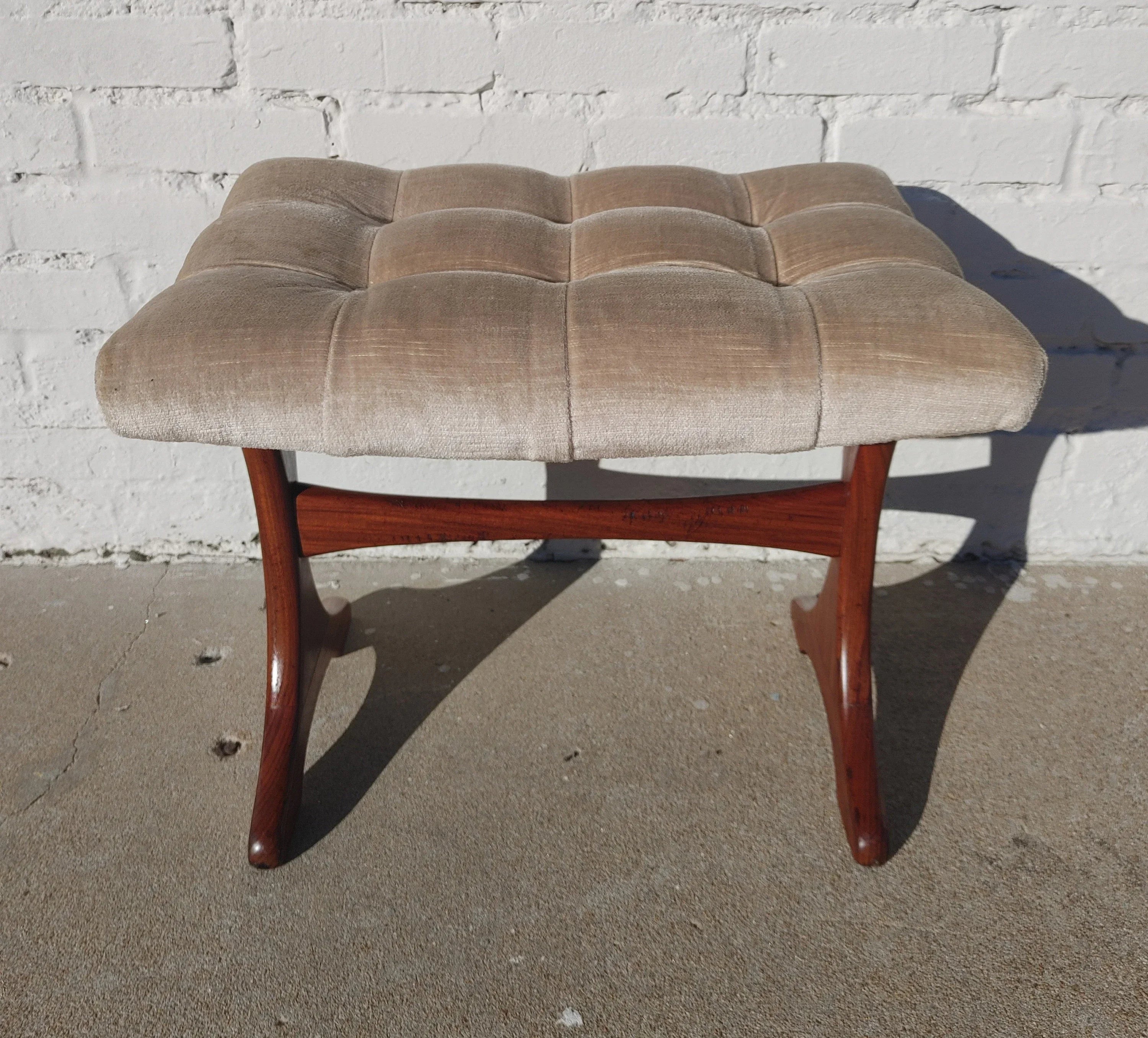 Mid Century English Modern Teak Stool
